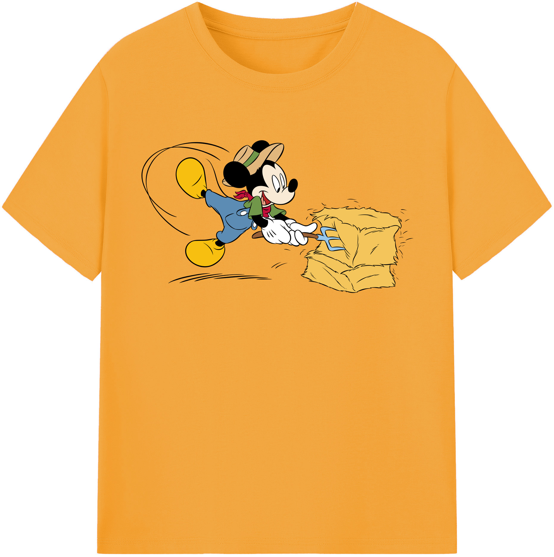 （画像用） ミッキーマウス Mickey Mouse レディースカジュアルプリントTシャツ（綿100％）