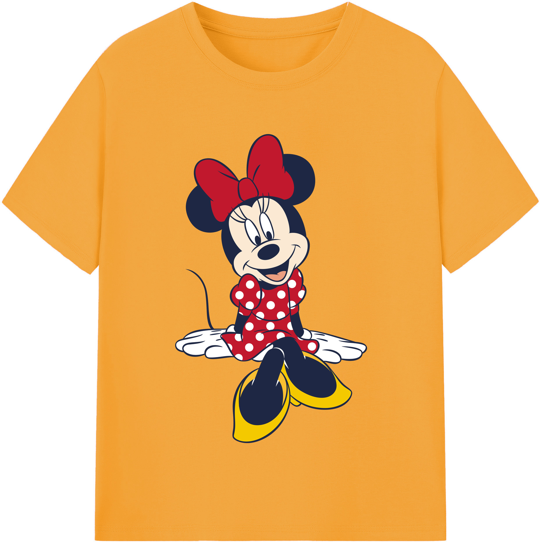 （画像用） ミッキーマウス Mickey Mouse レディースカジュアルプリントTシャツ（綿100％）