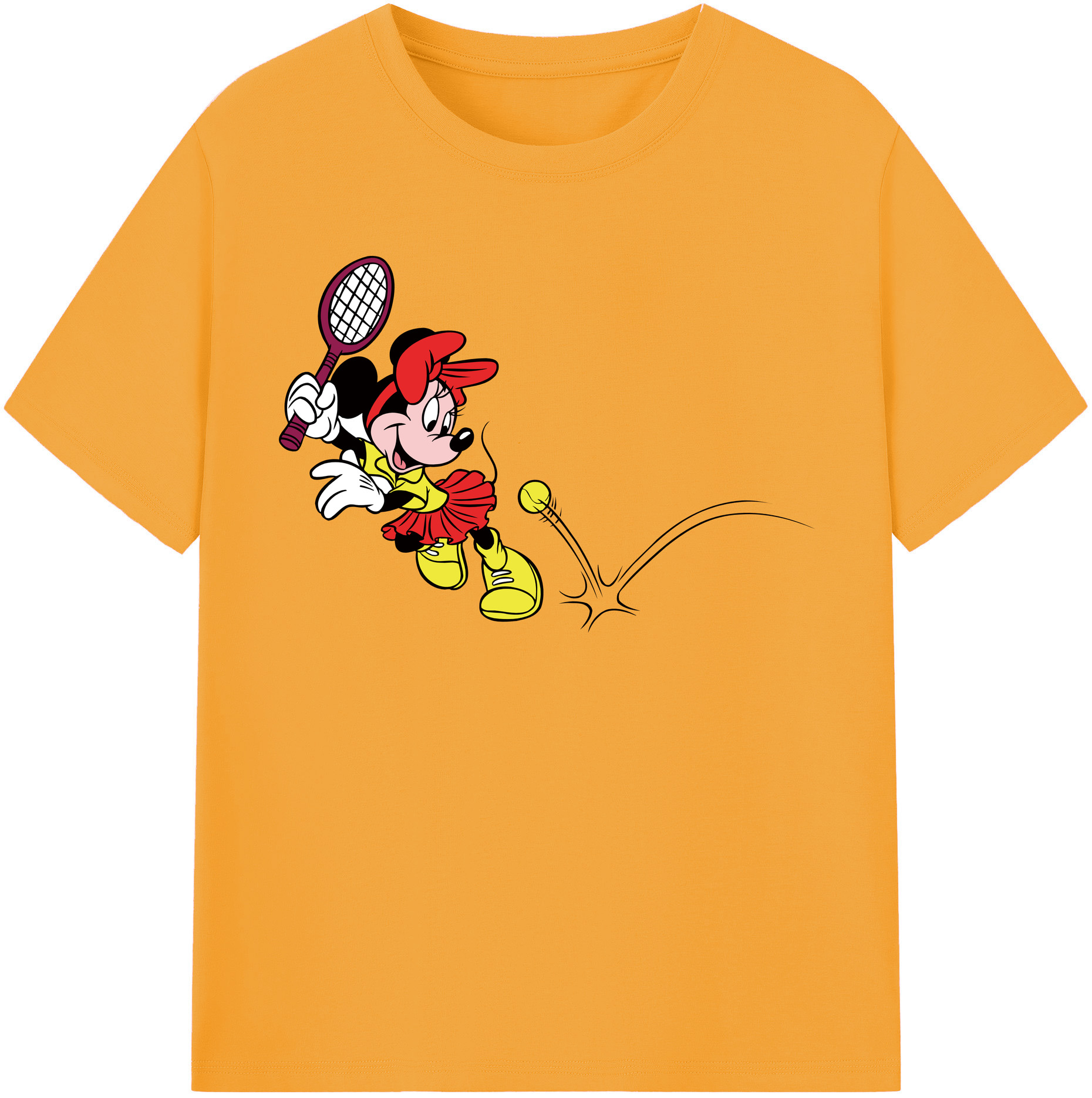 （画像用） ミッキーマウス Mickey Mouse レディースカジュアルプリントTシャツ（綿100％）