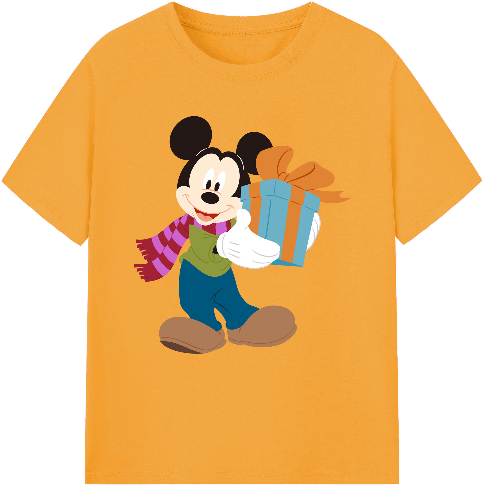 （画像用） ミッキーマウス Mickey Mouse レディースカジュアルプリントTシャツ（綿100％）