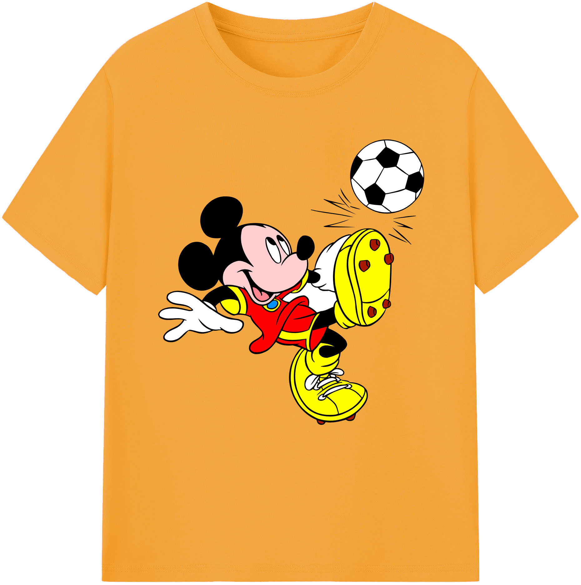 （画像用） ミッキーマウス Mickey Mouse レディースカジュアルプリントTシャツ（綿100％）