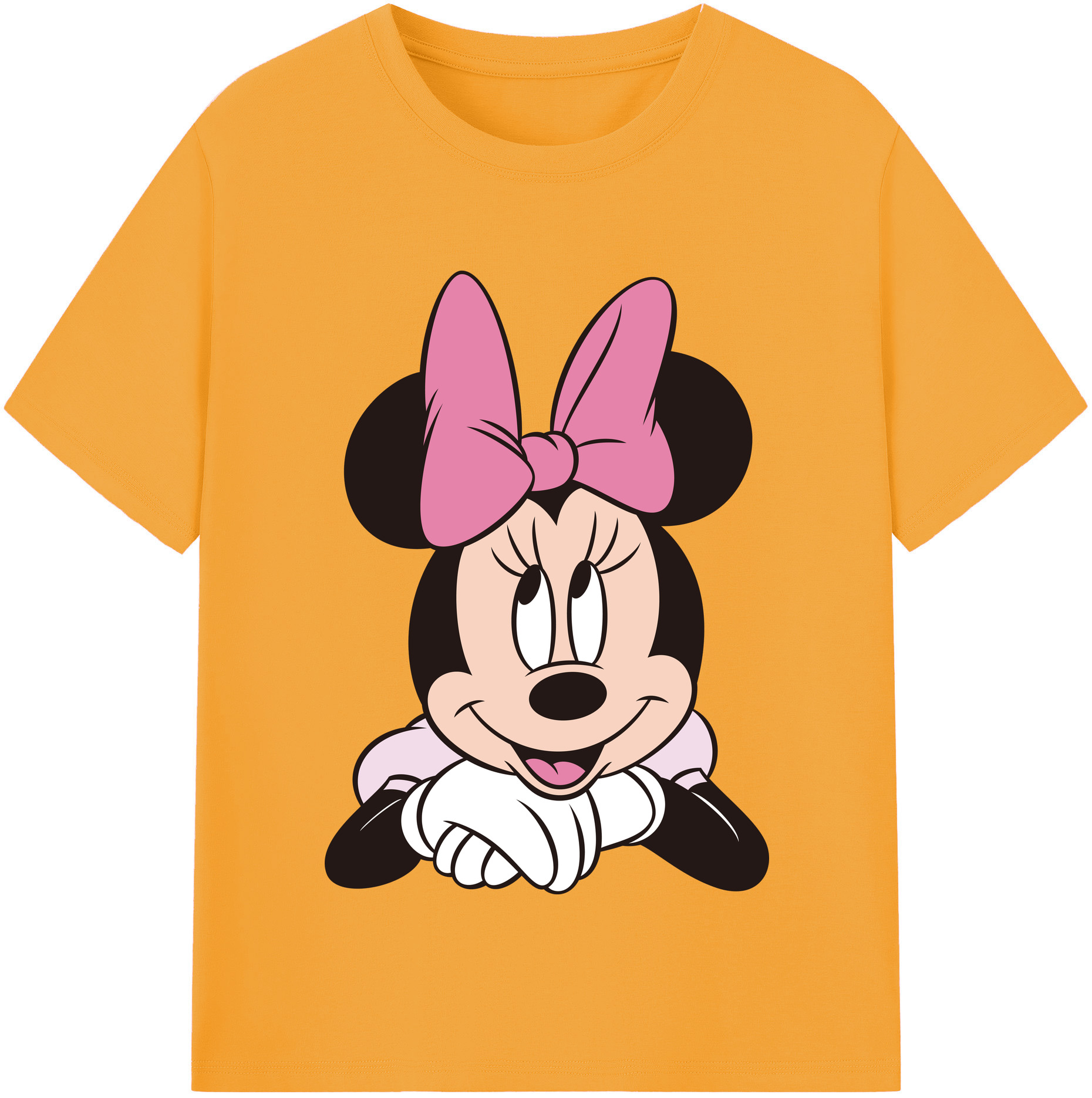 （画像用） ミッキーマウス Mickey Mouse レディースカジュアルプリントTシャツ（綿100％）
