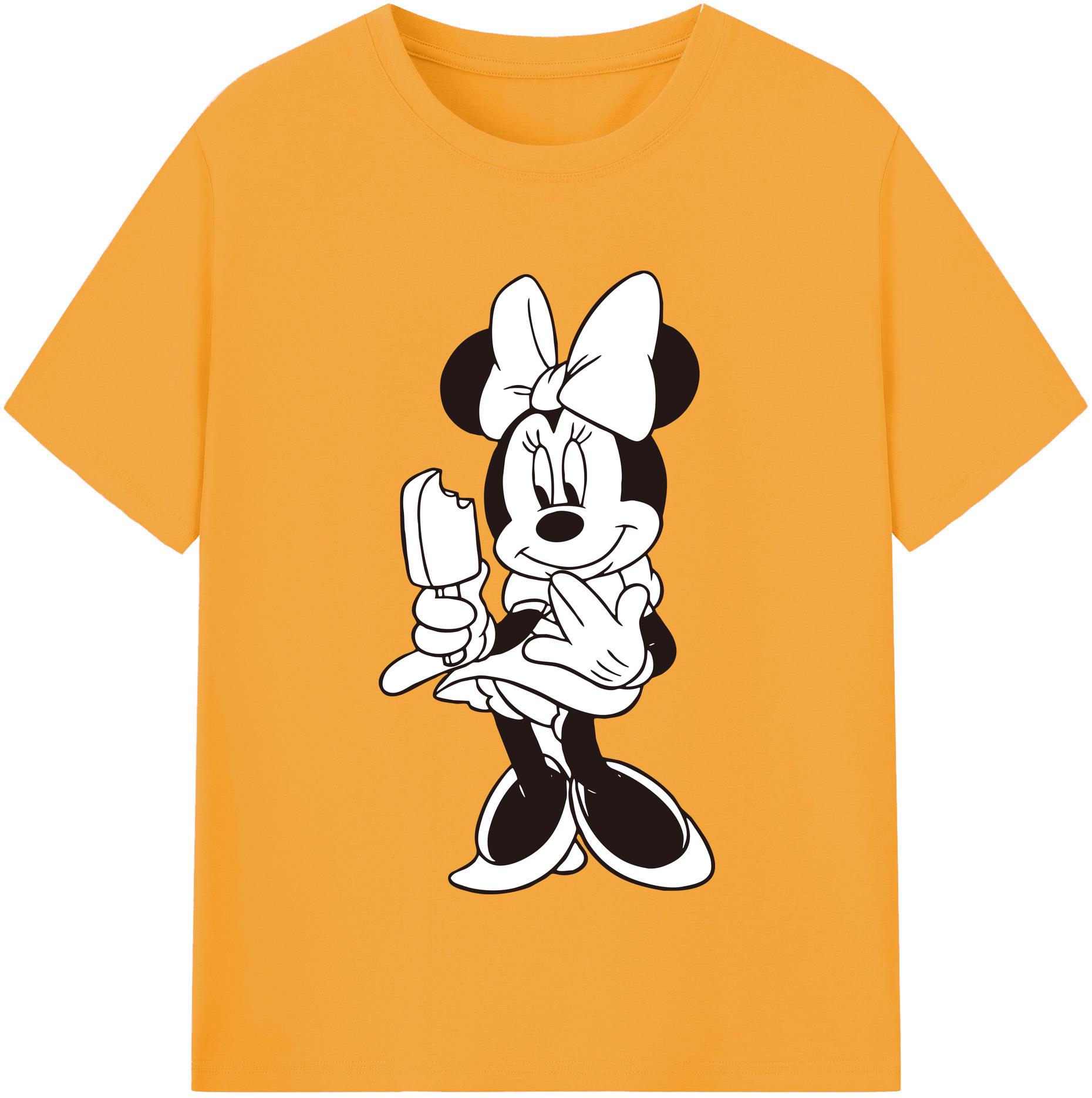 （画像用） ミッキーマウス Mickey Mouse レディースカジュアルプリントTシャツ（綿100％）