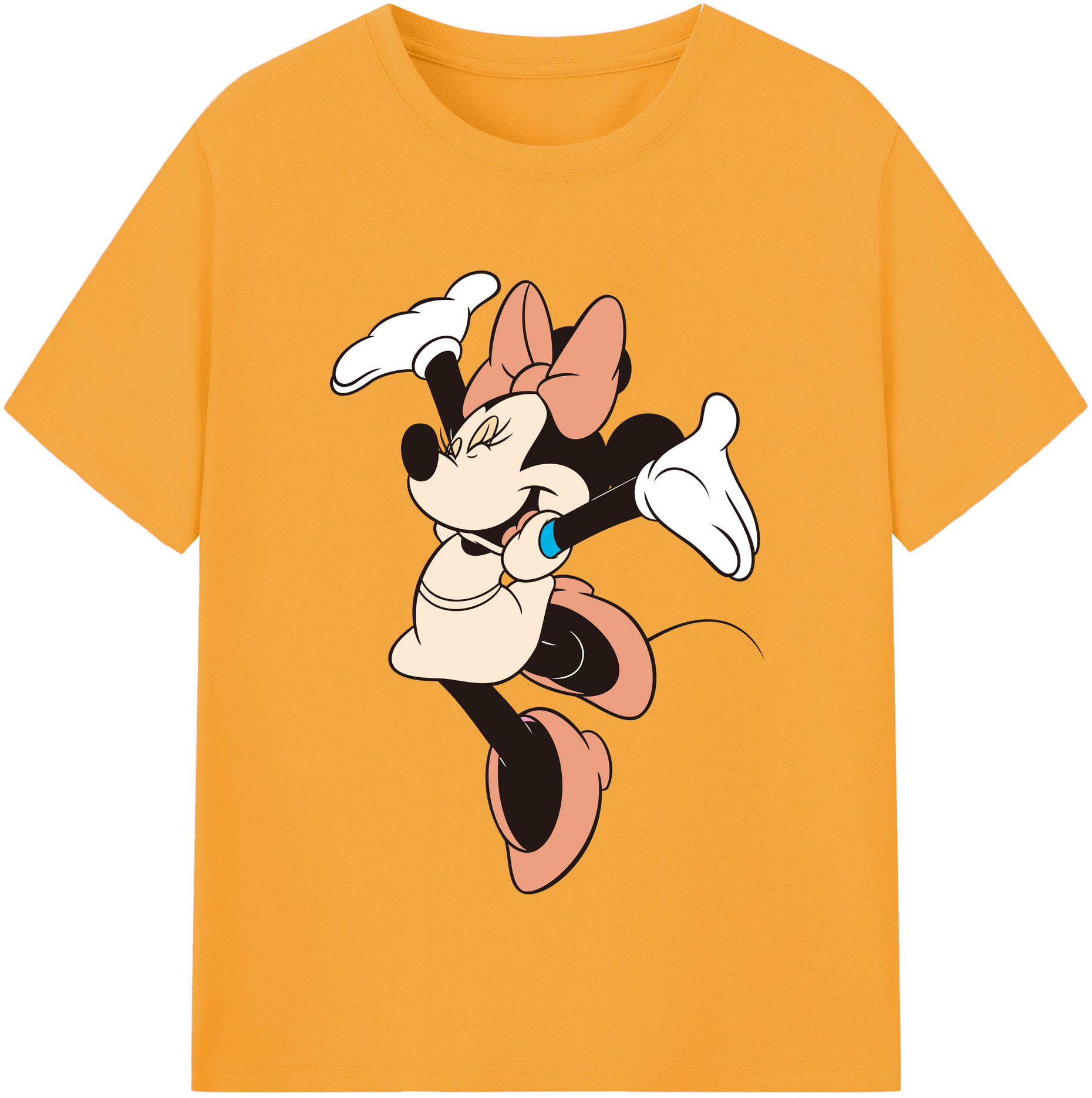 （画像用） ミッキーマウス Mickey Mouse レディースカジュアルプリントTシャツ（綿100％）