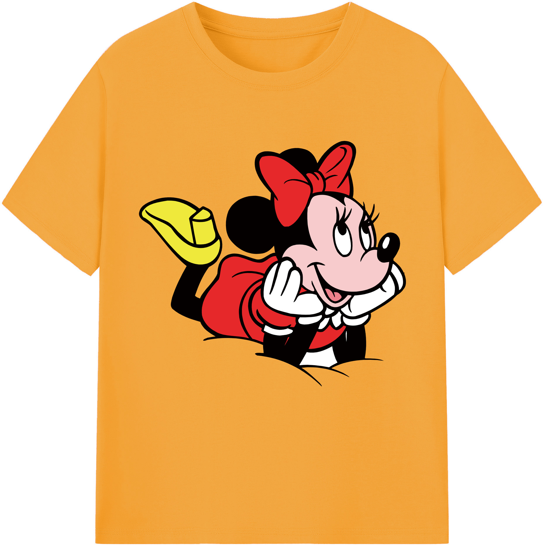 （画像用） ミッキーマウス Mickey Mouse レディースカジュアルプリントTシャツ（綿100％）
