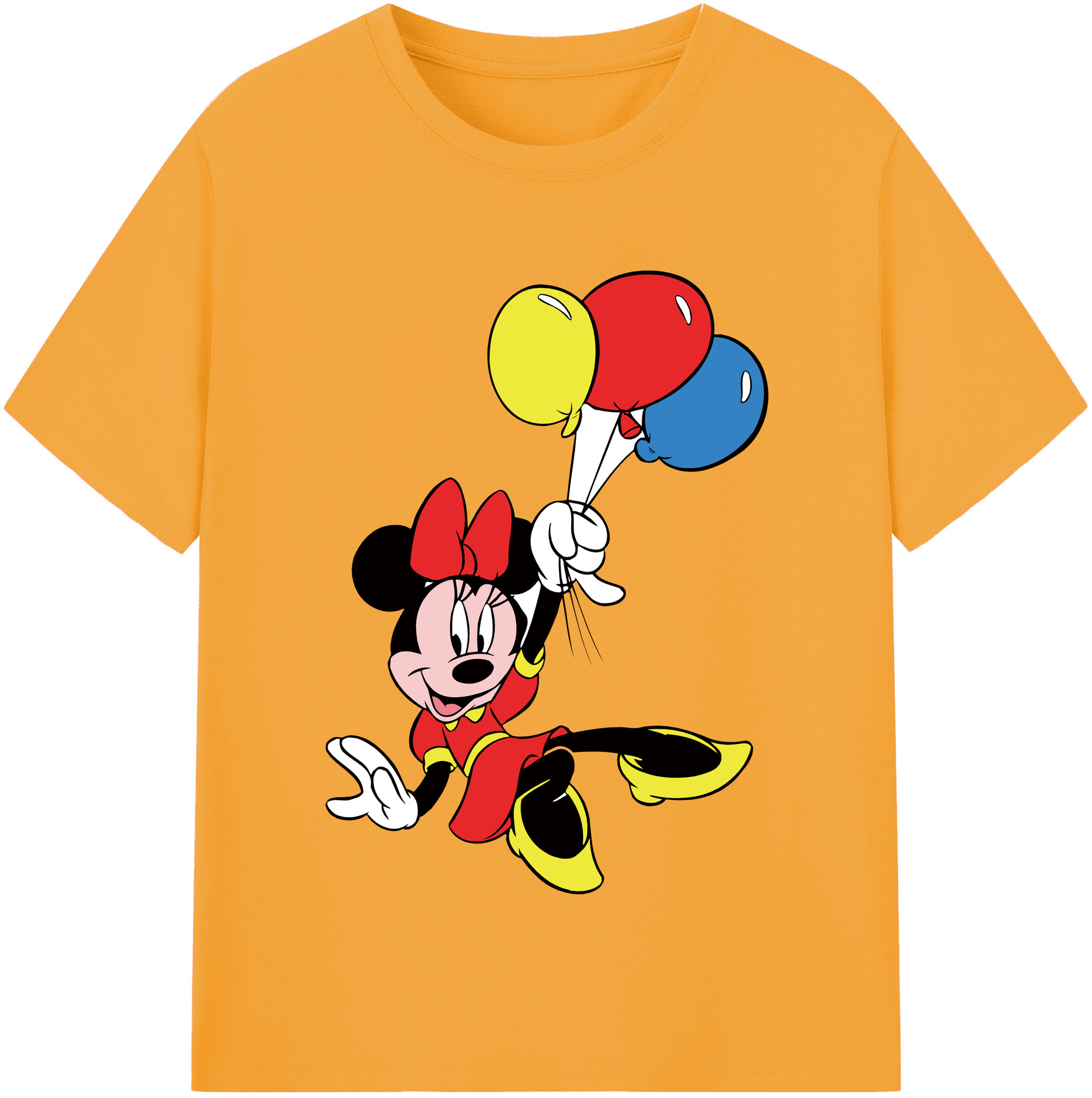 （画像用） ミッキーマウス Mickey Mouse レディースカジュアルプリントTシャツ（綿100％）