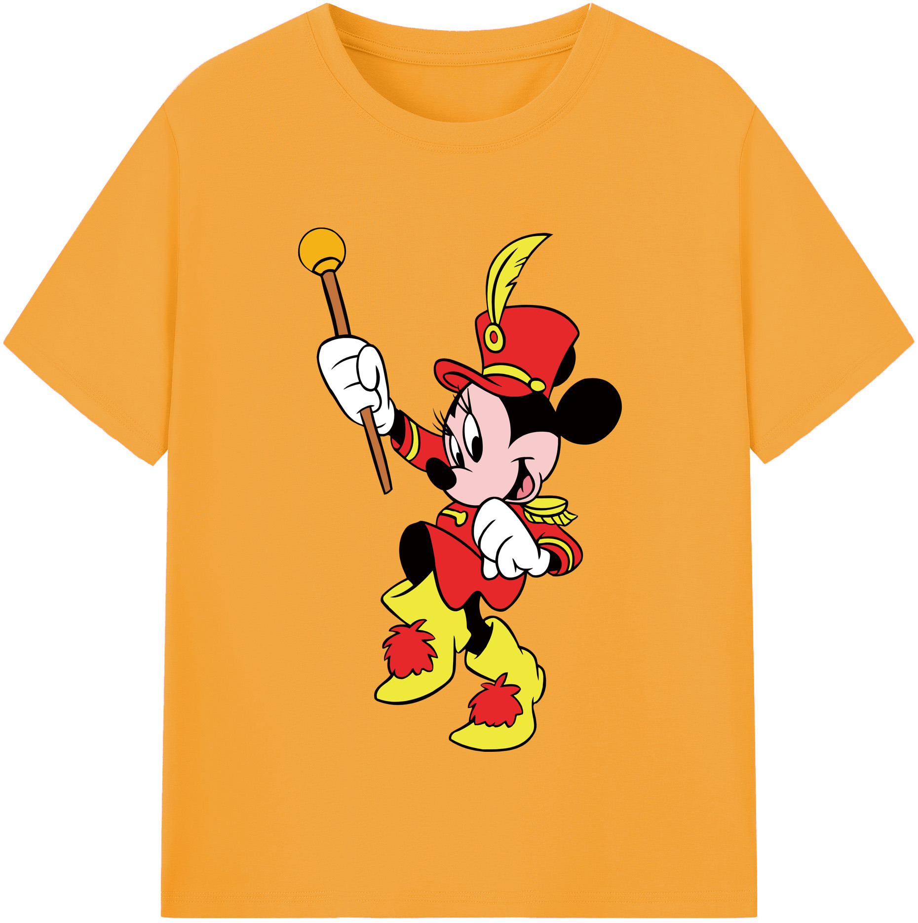 （画像用） ミッキーマウス Mickey Mouse レディースカジュアルプリントTシャツ（綿100％）