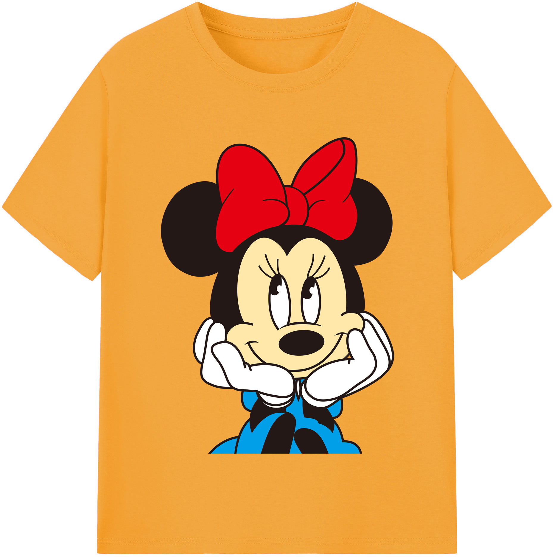（画像用） ミッキーマウス Mickey Mouse レディースカジュアルプリントTシャツ（綿100％）