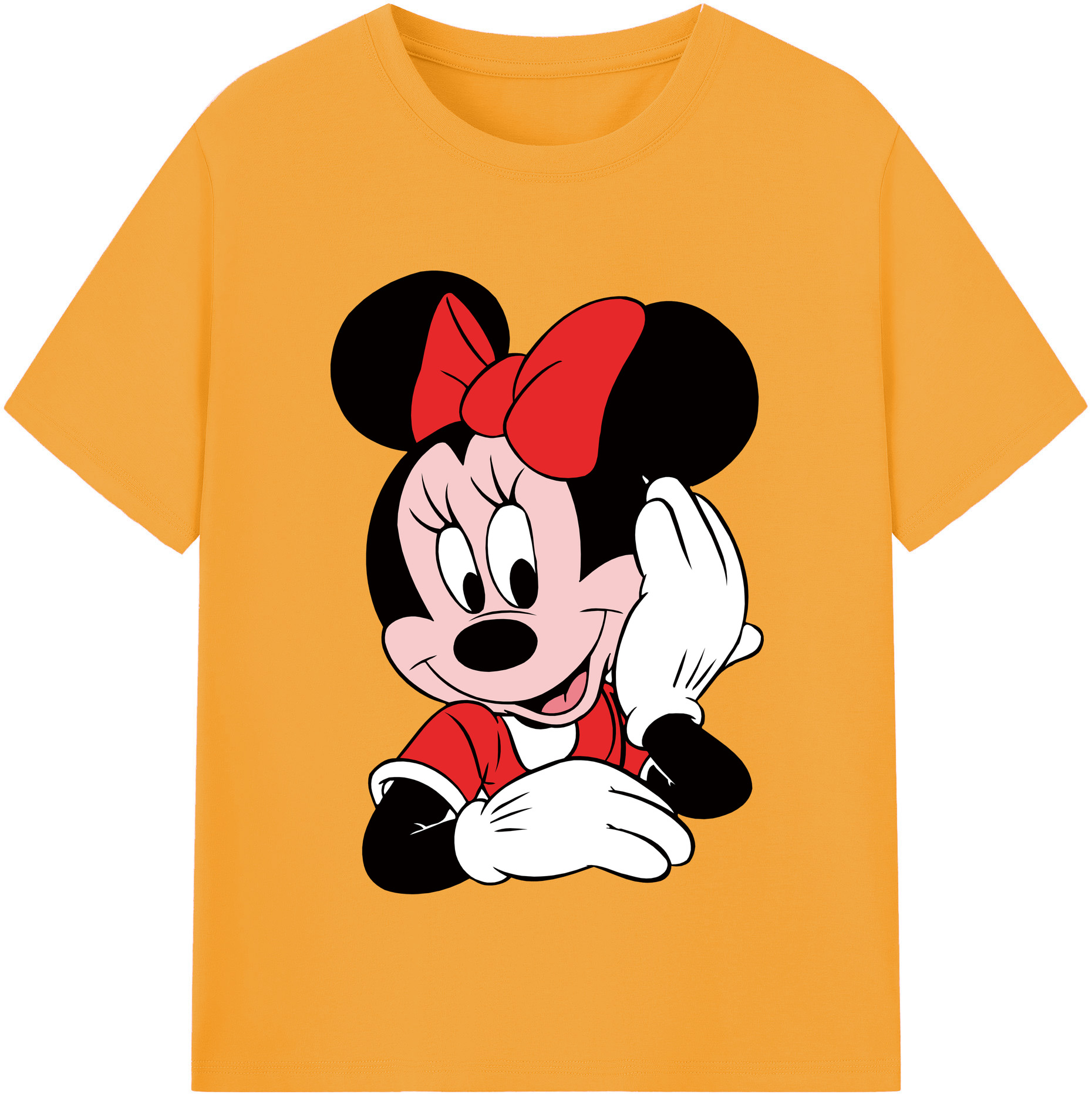 （画像用） ミッキーマウス Mickey Mouse レディースカジュアルプリントTシャツ（綿100％）