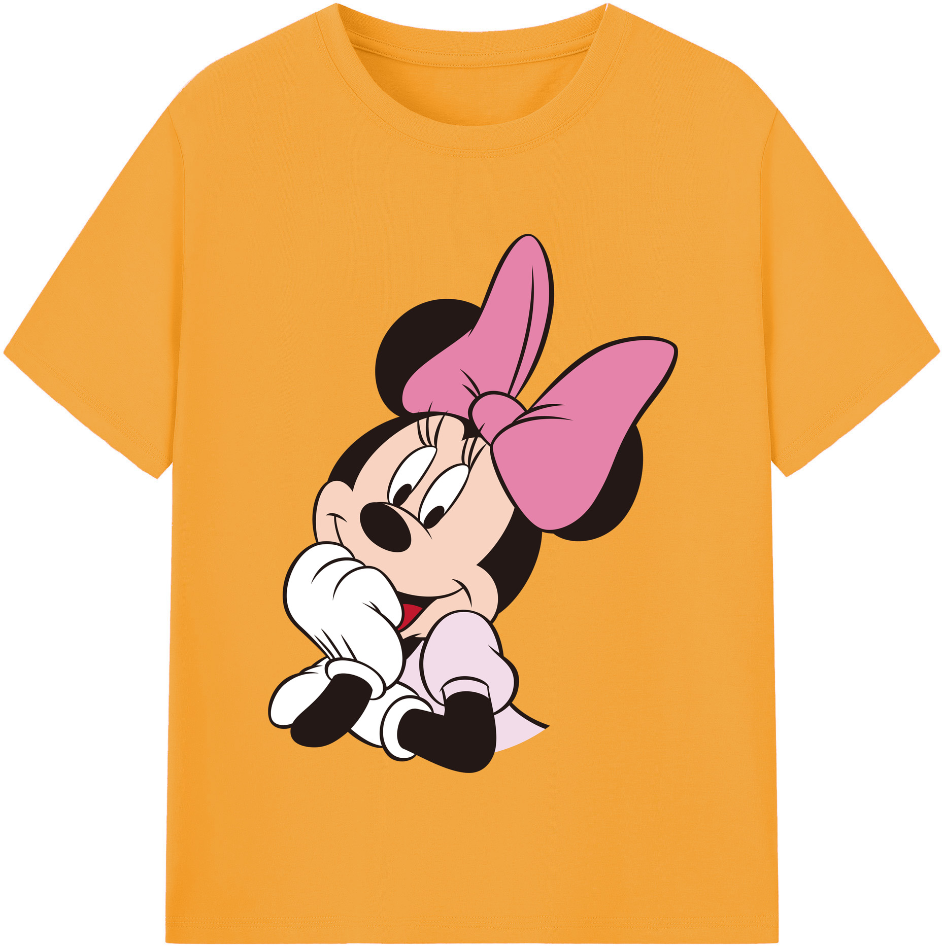 （画像用） ミッキーマウス Mickey Mouse レディースカジュアルプリントTシャツ（綿100％）