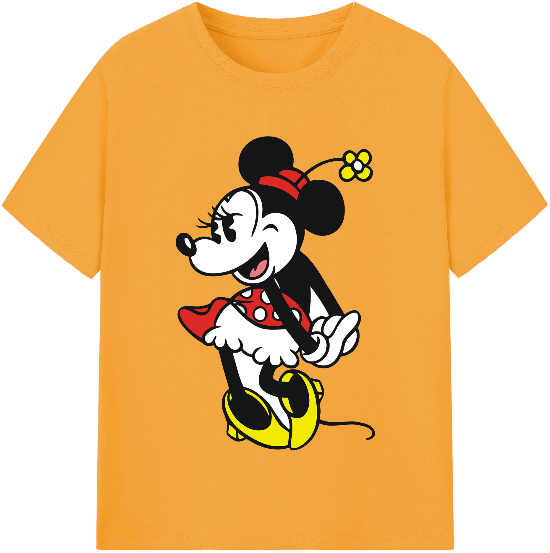 （画像用） ミッキーマウス Mickey Mouse レディースカジュアルプリントTシャツ（綿100％）