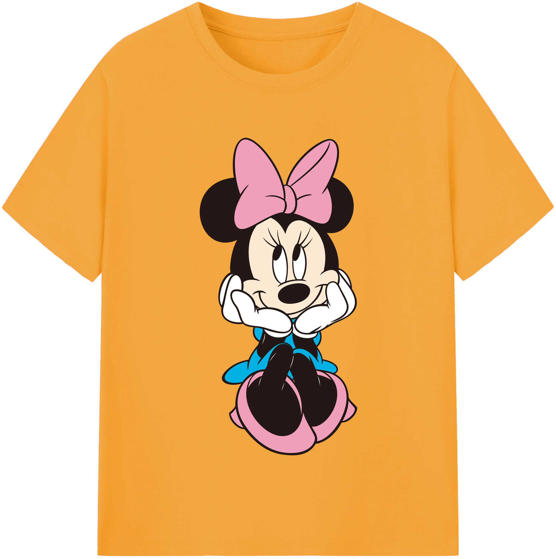 （画像用） ミッキーマウス Mickey Mouse レディースカジュアルプリントTシャツ（綿100％）