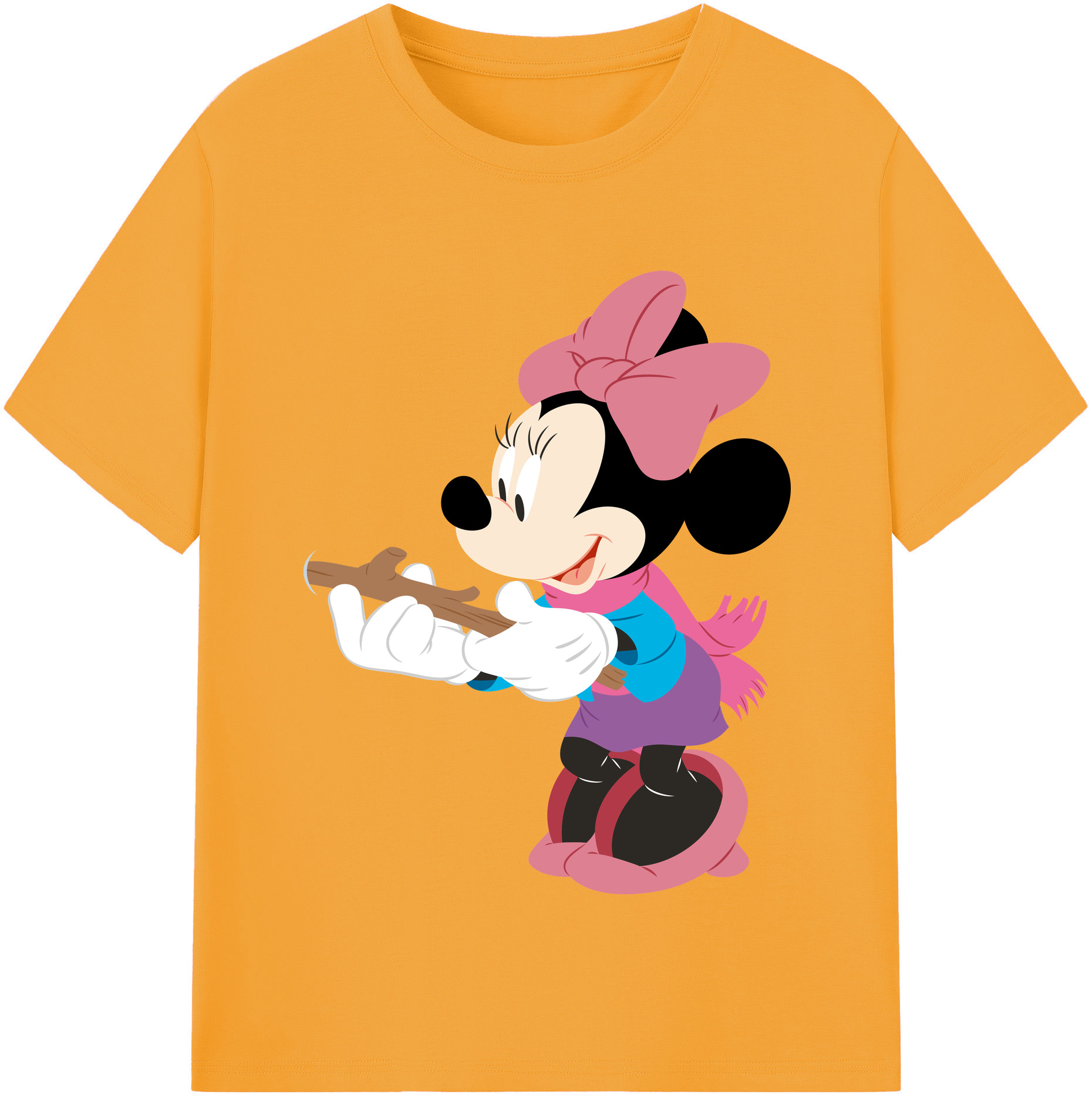 （画像用） ミッキーマウス Mickey Mouse レディースカジュアルプリントTシャツ（綿100％）