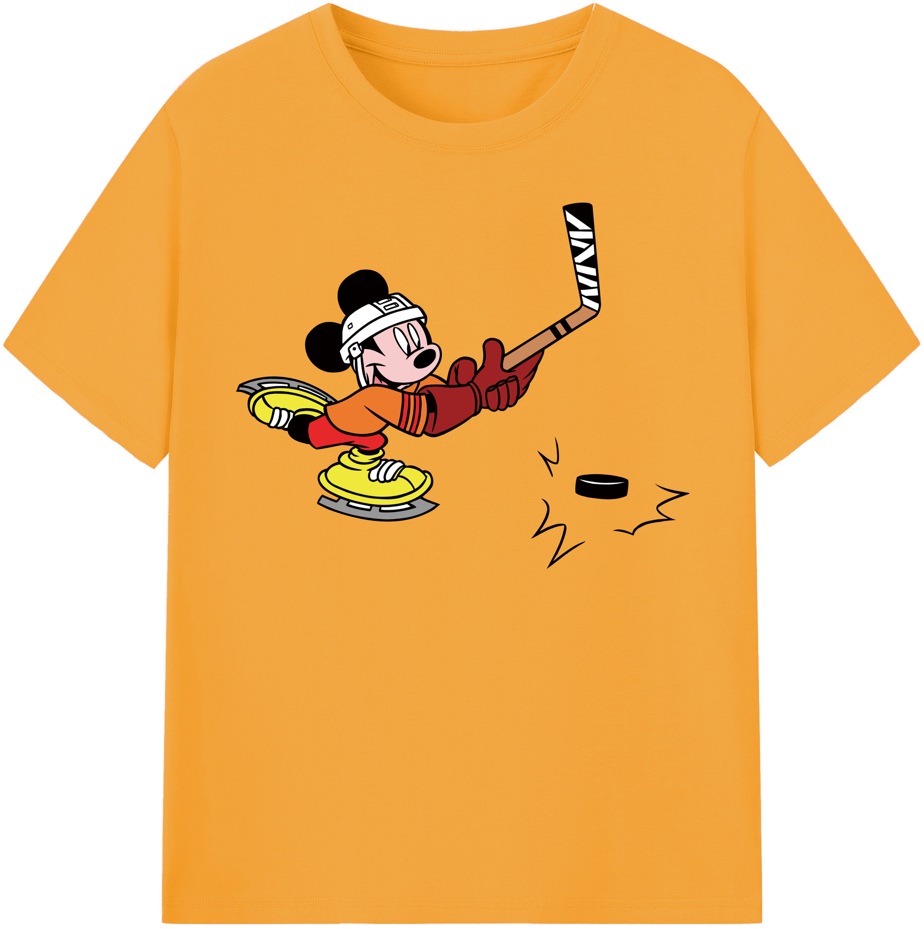 （画像用） ミッキーマウス Mickey Mouse レディースカジュアルプリントTシャツ（綿100％）