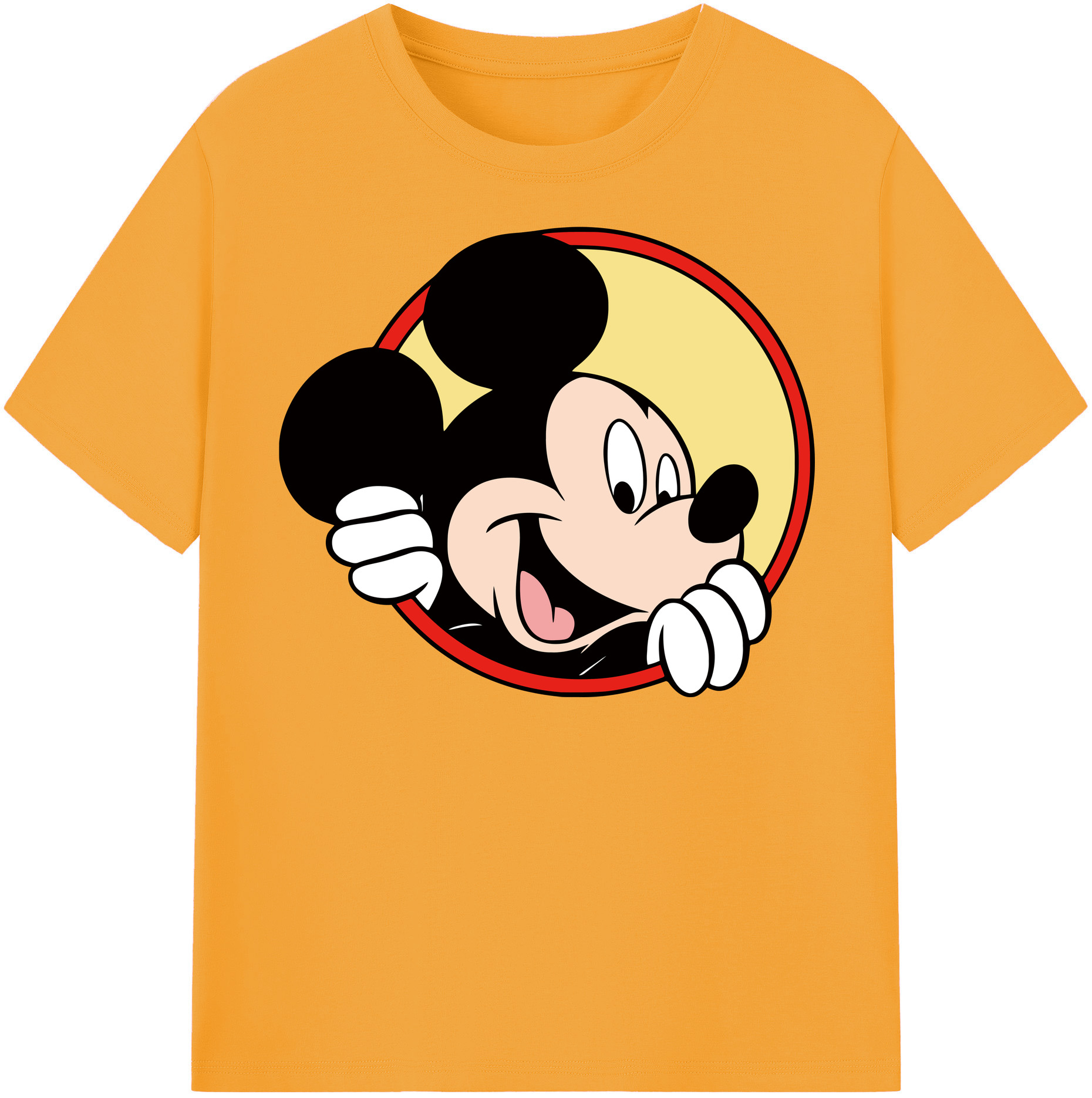 （画像用） ミッキーマウス Mickey Mouse レディースカジュアルプリントTシャツ（綿100％）