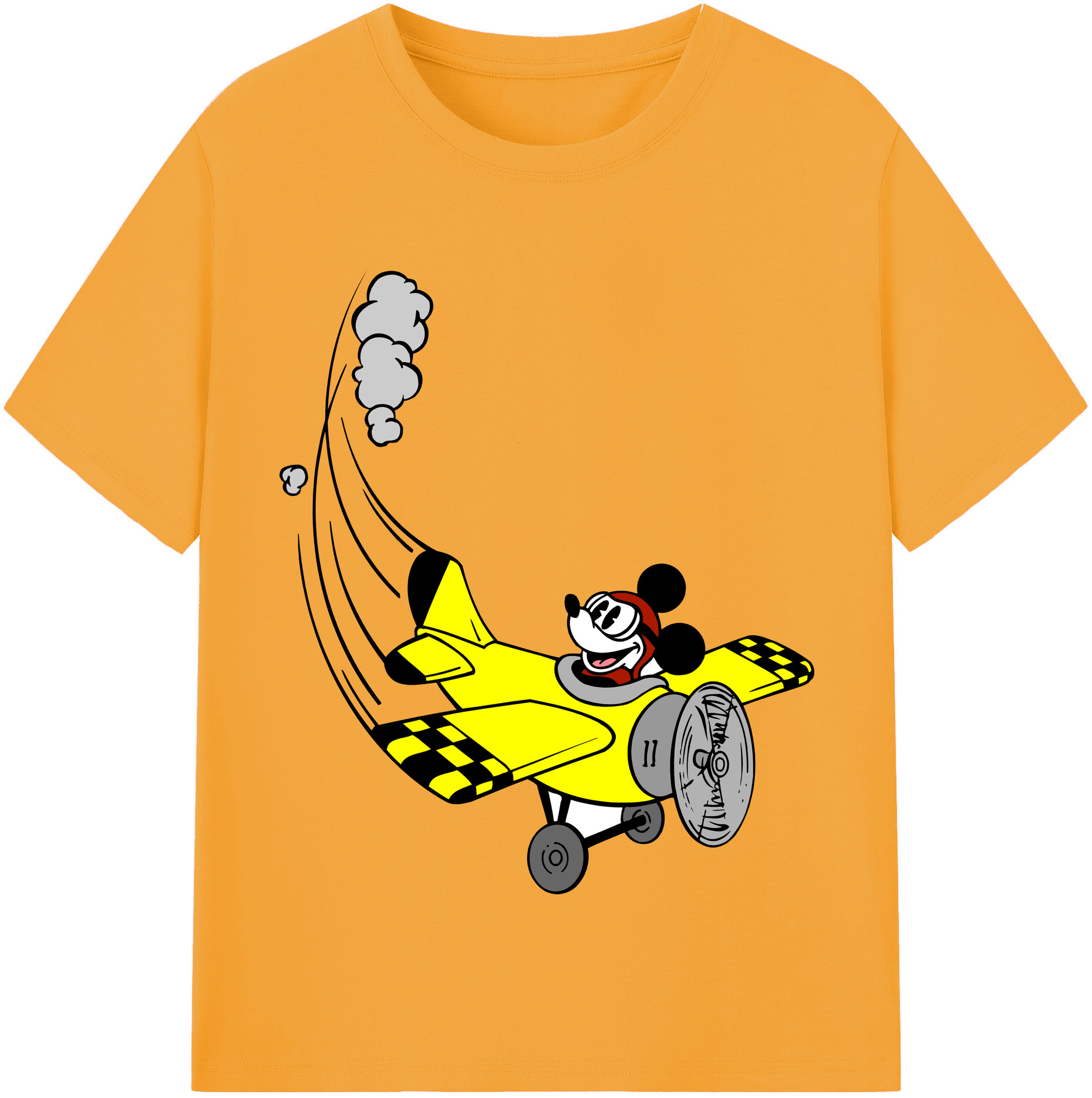 （画像用） ミッキーマウス Mickey Mouse レディースカジュアルプリントTシャツ（綿100％）