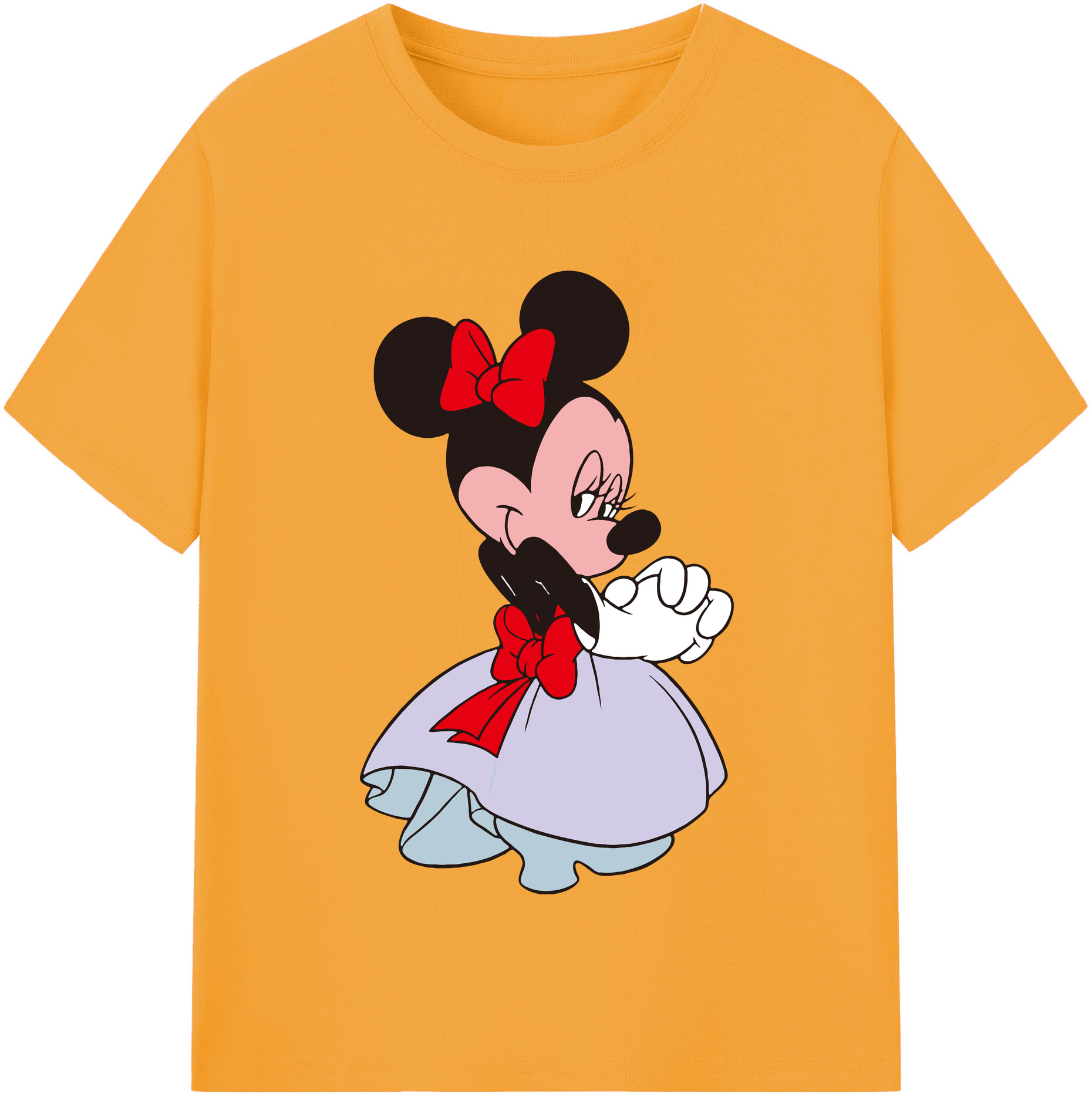 （画像用） ミッキーマウス Mickey Mouse レディースカジュアルプリントTシャツ（綿100％）