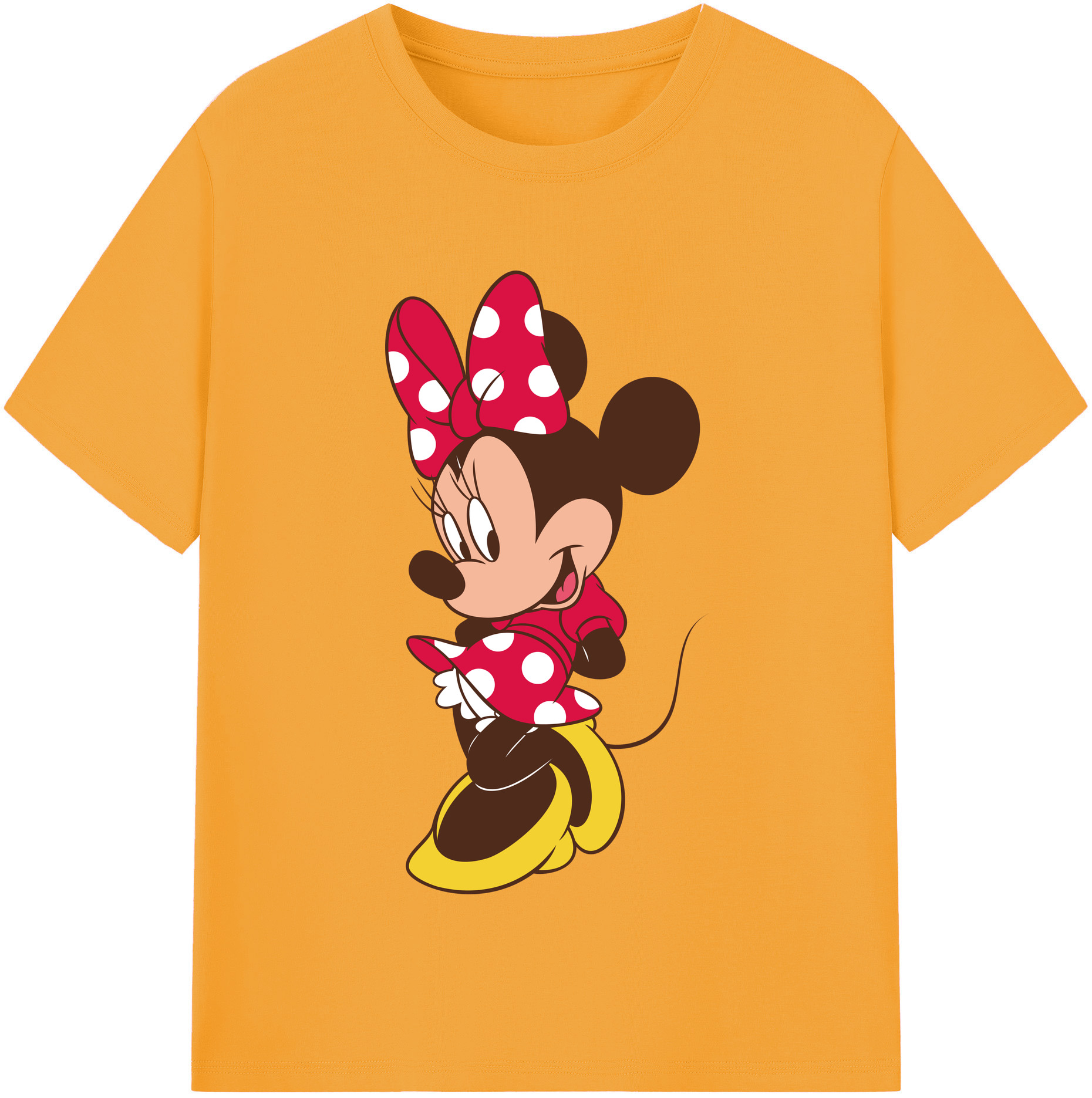 （画像用） ミッキーマウス Mickey Mouse レディースカジュアルプリントTシャツ（綿100％）