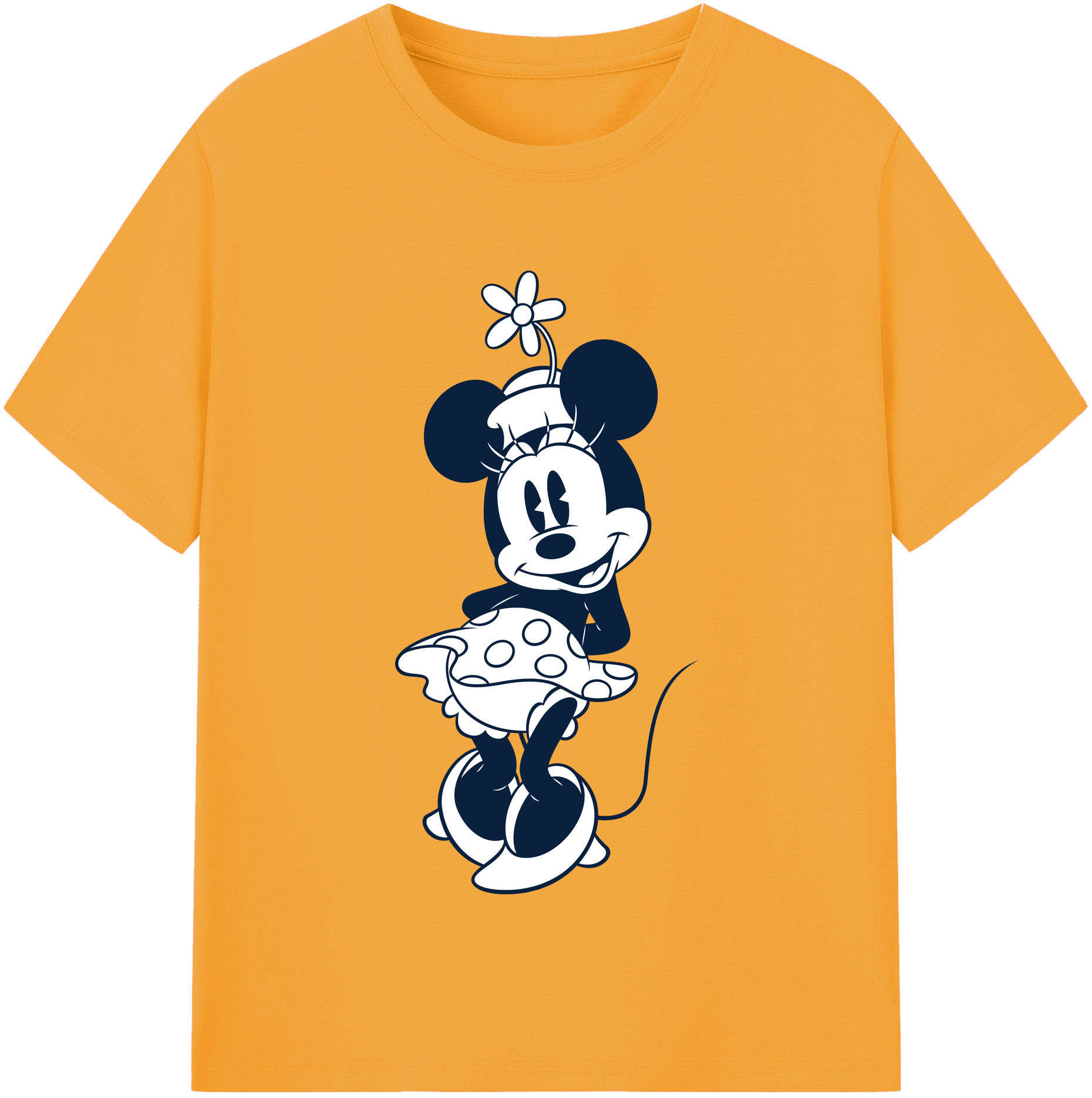 （画像用） ミッキーマウス Mickey Mouse レディースカジュアルプリントTシャツ（綿100％）