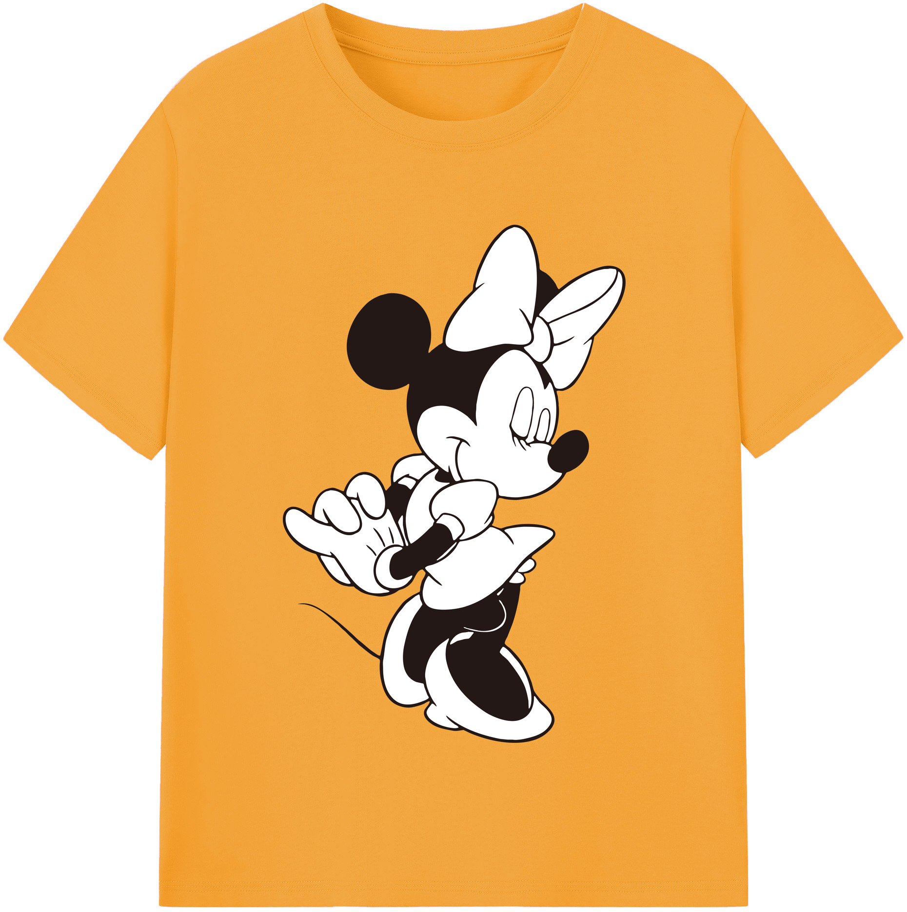 （画像用） ミッキーマウス Mickey Mouse レディースカジュアルプリントTシャツ（綿100％）
