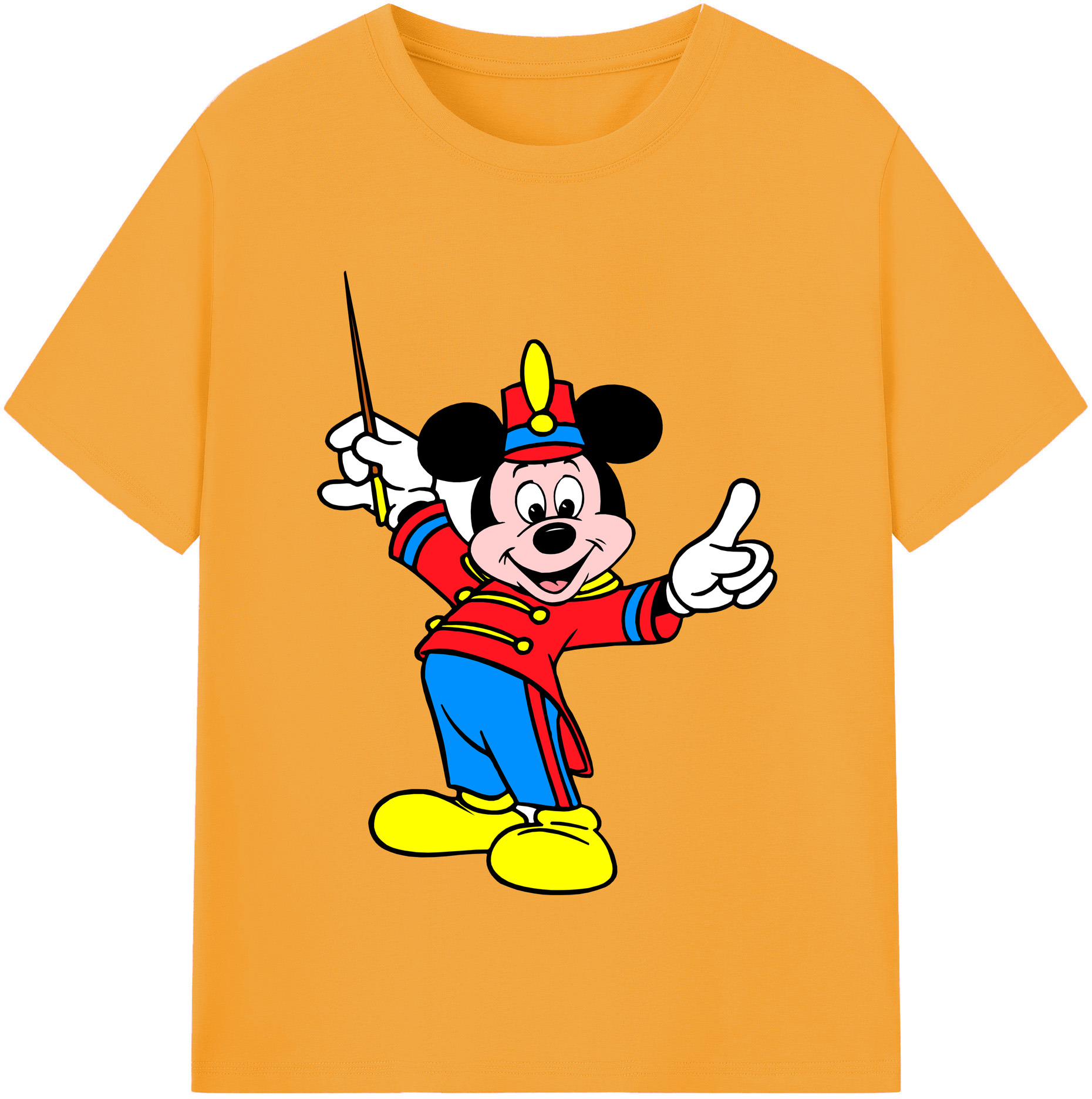 （画像用） ミッキーマウス Mickey Mouse レディースカジュアルプリントTシャツ（綿100％）