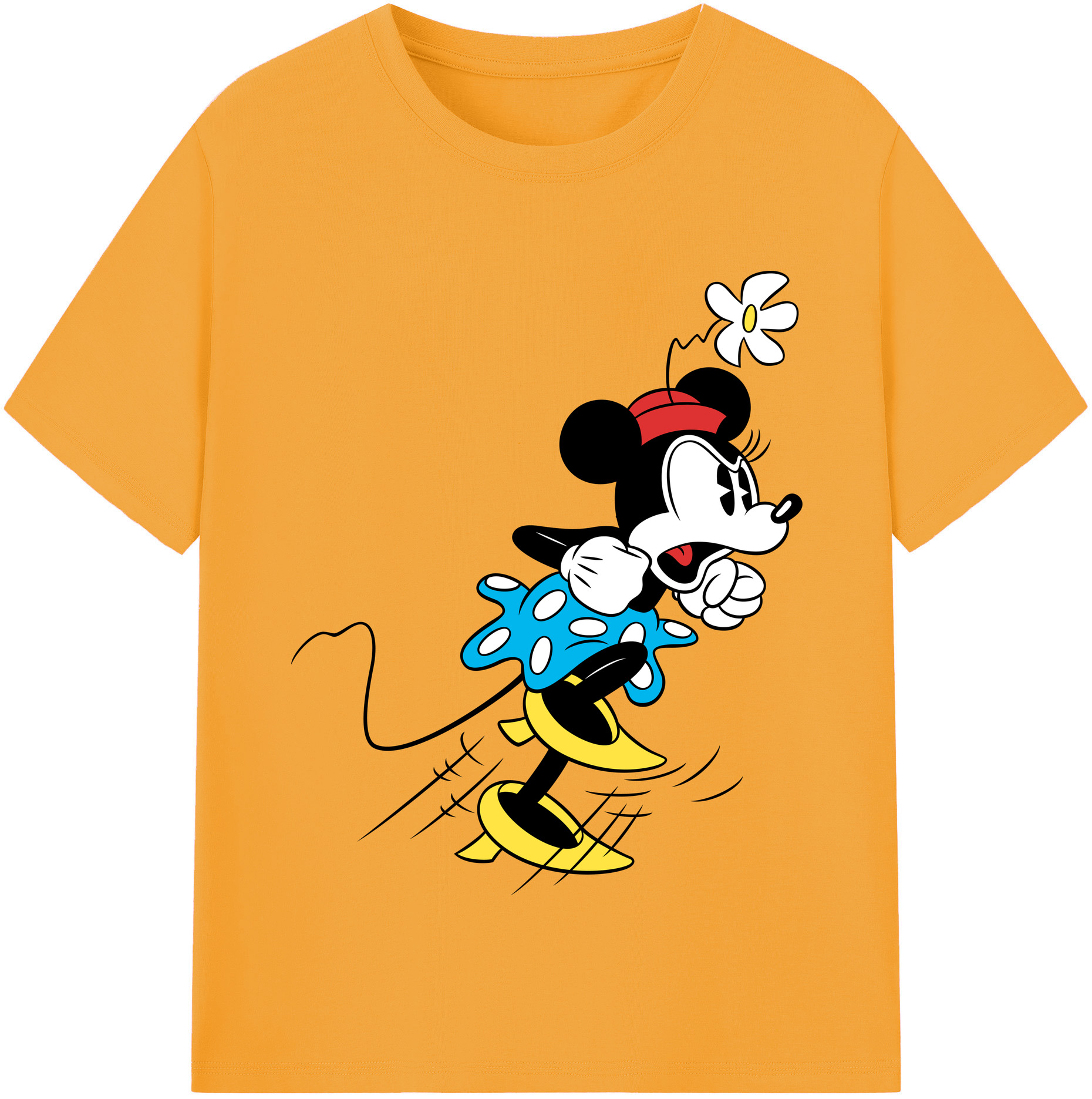 （画像用） ミッキーマウス Mickey Mouse レディースカジュアルプリントTシャツ（綿100％）