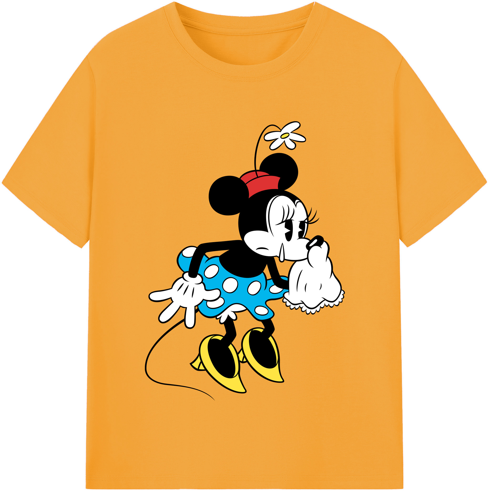 （画像用） ミッキーマウス Mickey Mouse レディースカジュアルプリントTシャツ（綿100％）