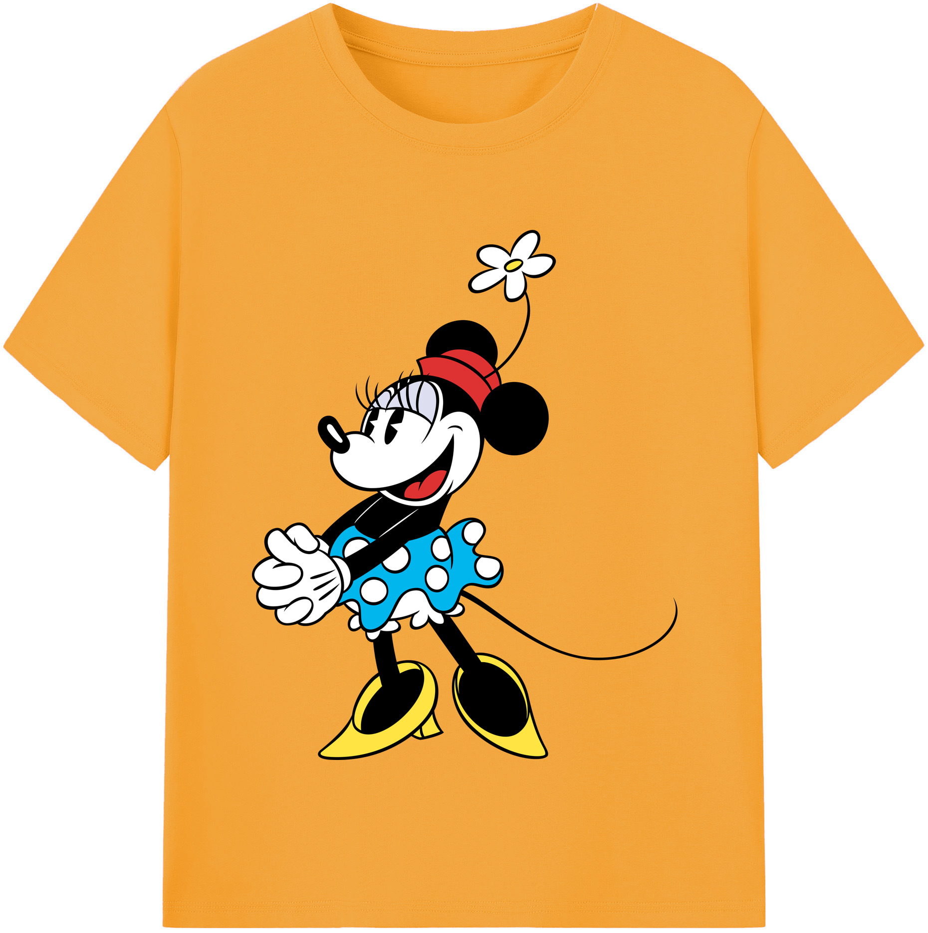 （画像用） ミッキーマウス Mickey Mouse レディースカジュアルプリントTシャツ（綿100％）
