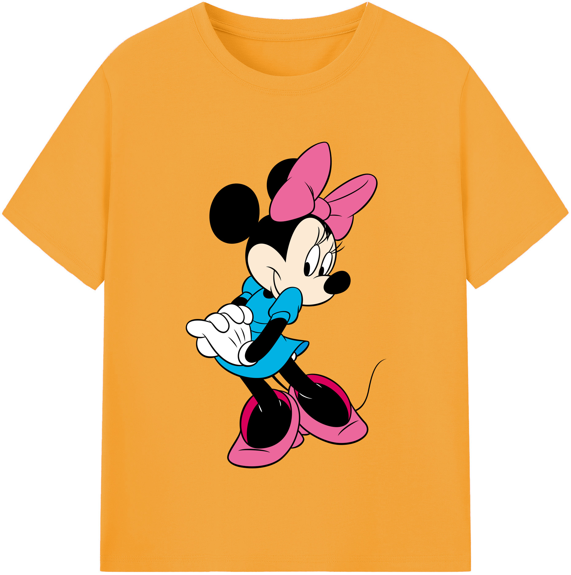 （画像用） ミッキーマウス Mickey Mouse レディースカジュアルプリントTシャツ（綿100％）