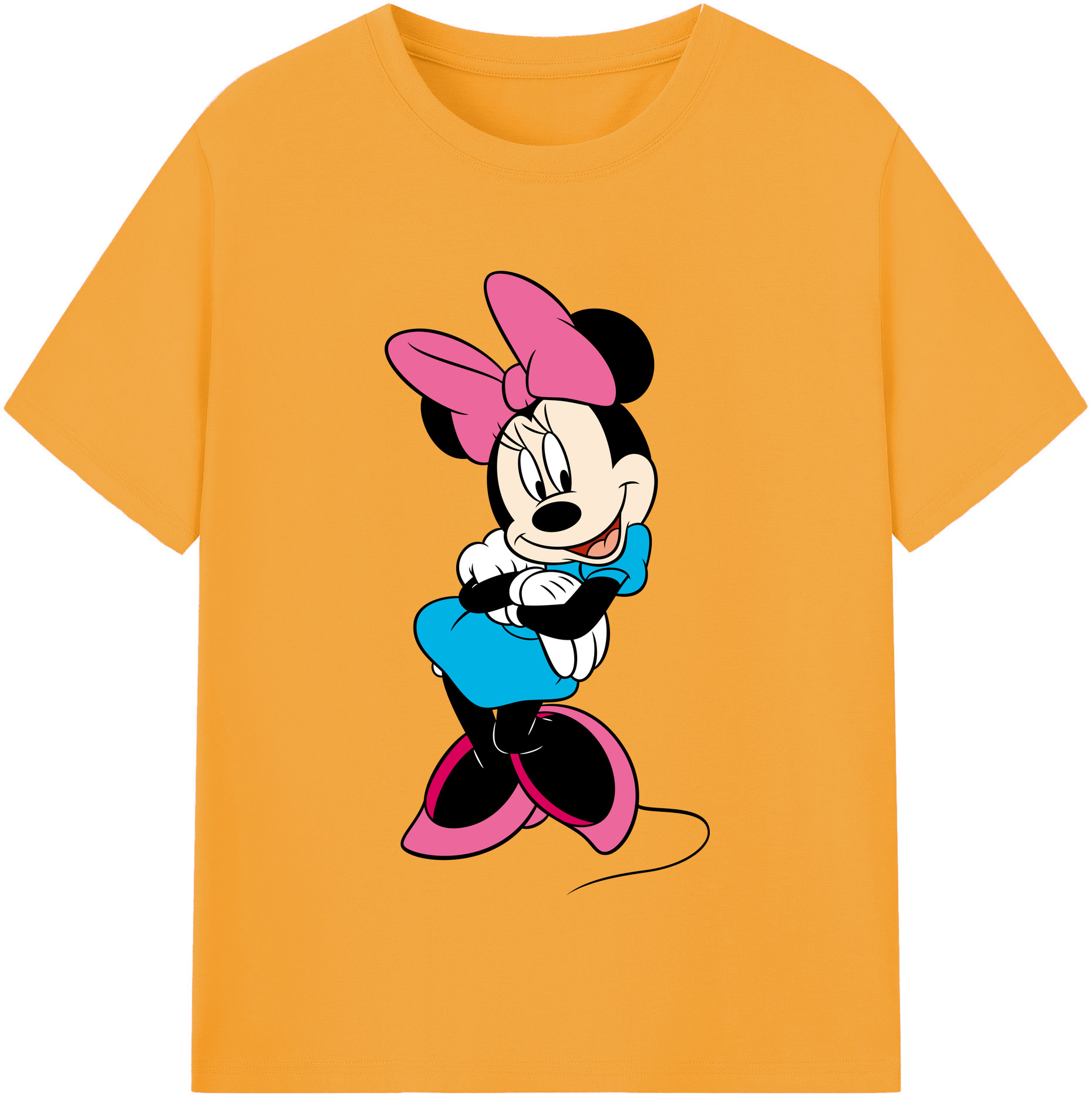 （画像用） ミッキーマウス Mickey Mouse レディースカジュアルプリントTシャツ（綿100％）