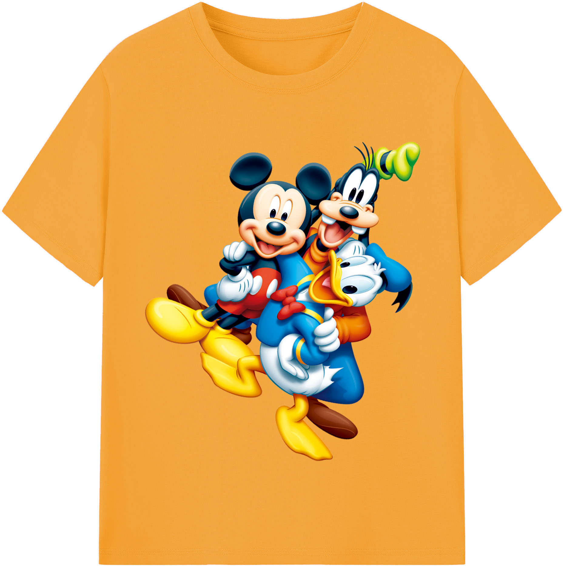 （画像用） ミッキーマウス Mickey Mouse レディースカジュアルプリントTシャツ（綿100％）