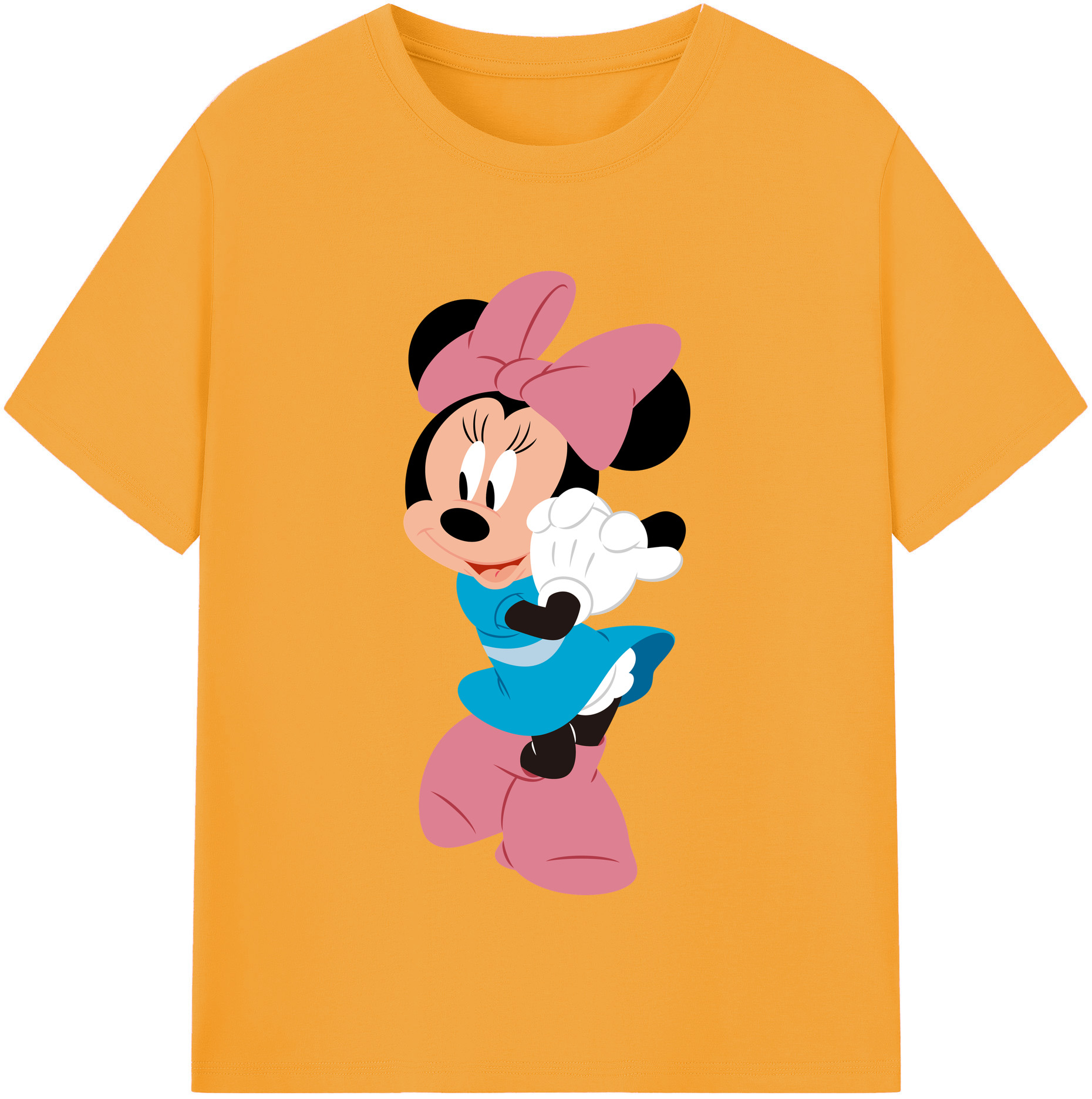 （画像用） ミッキーマウス Mickey Mouse レディースカジュアルプリントTシャツ（綿100％）
