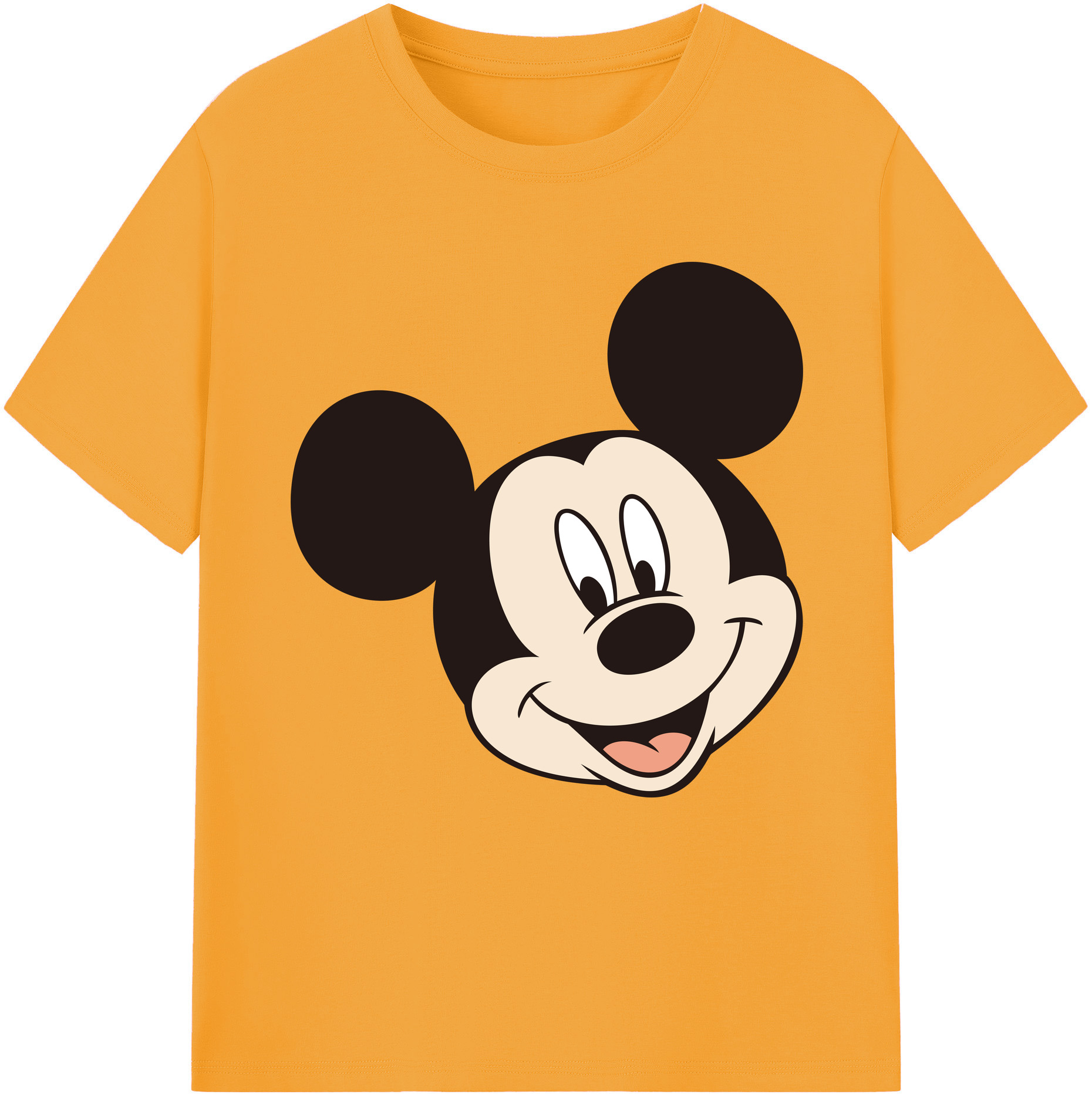 （画像用） ミッキーマウス Mickey Mouse レディースカジュアルプリントTシャツ（綿100％）