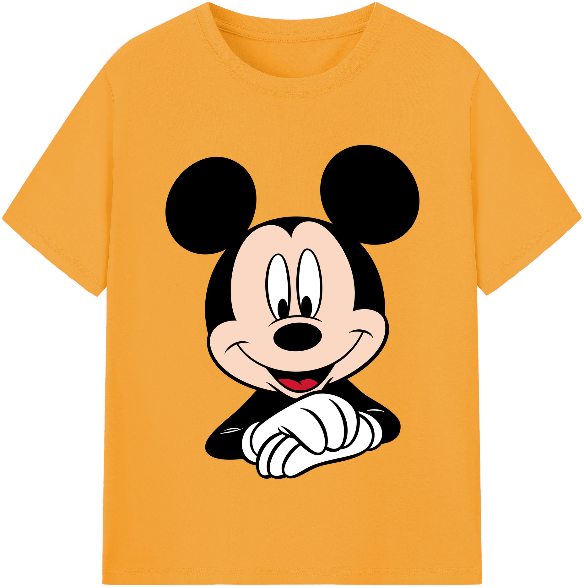 （画像用） ミッキーマウス Mickey Mouse レディースカジュアルプリントTシャツ（綿100％）