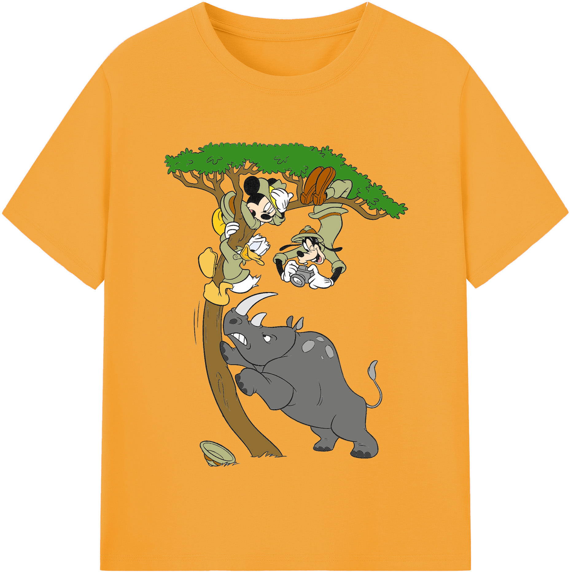 （画像用） ミッキーマウス Mickey Mouse レディースカジュアルプリントTシャツ（綿100％）