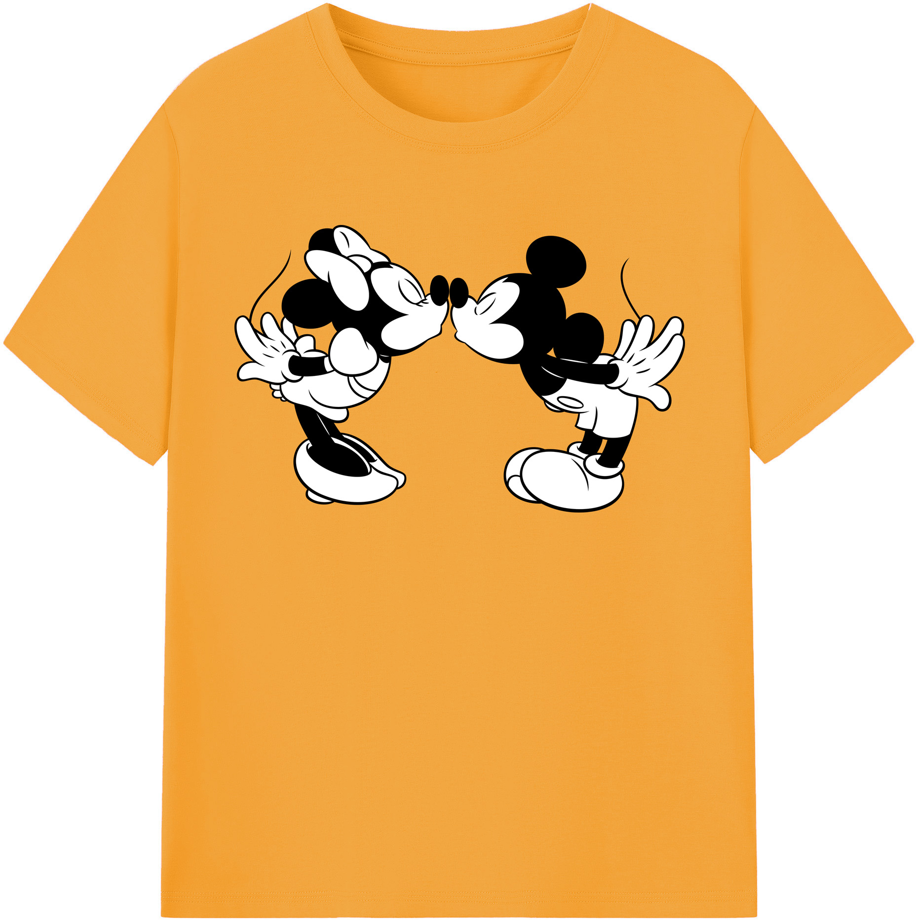 （画像用） ミッキーマウス Mickey Mouse レディースカジュアルプリントTシャツ（綿100％）