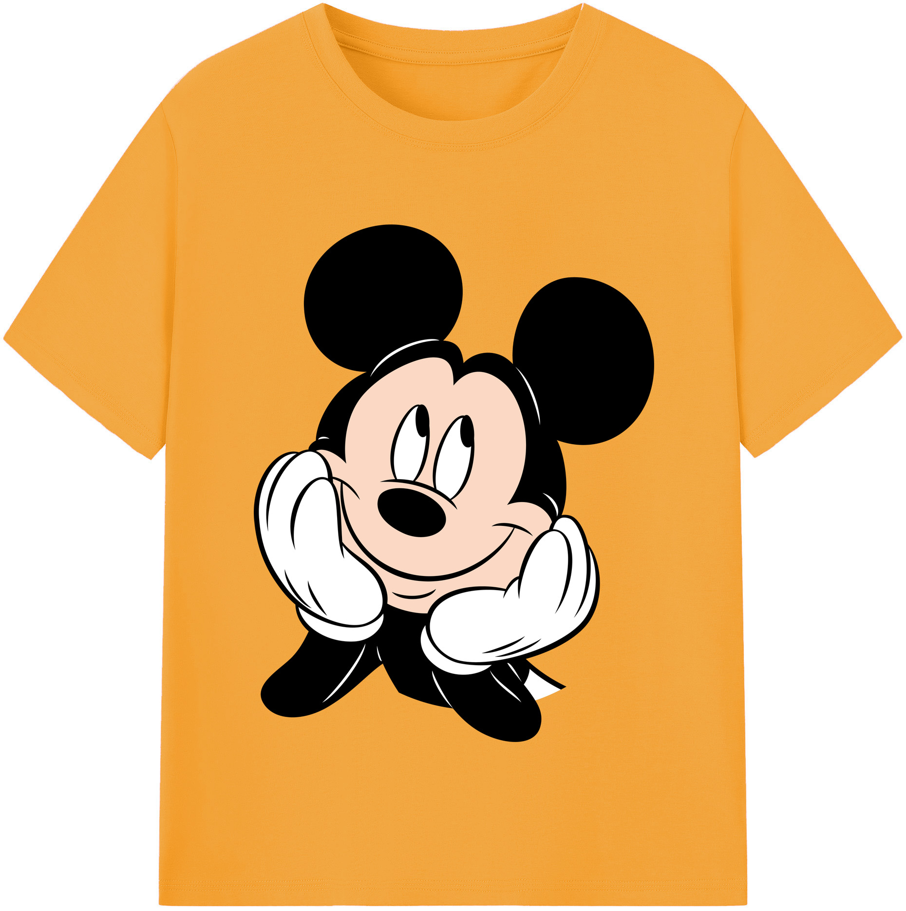 （画像用） ミッキーマウス Mickey Mouse レディースカジュアルプリントTシャツ（綿100％）