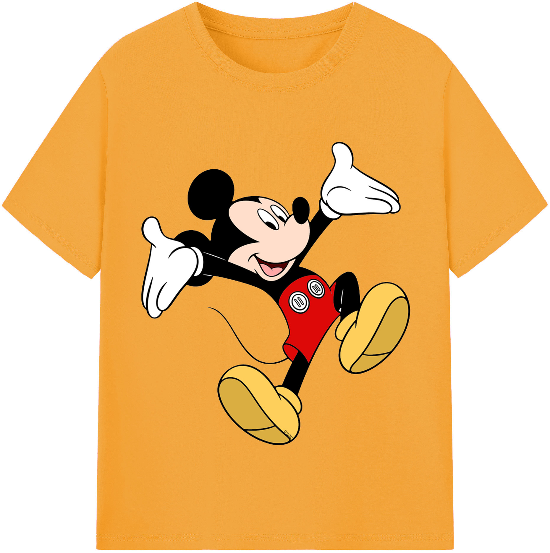 （画像用） ミッキーマウス Mickey Mouse レディースカジュアルプリントTシャツ（綿100％）