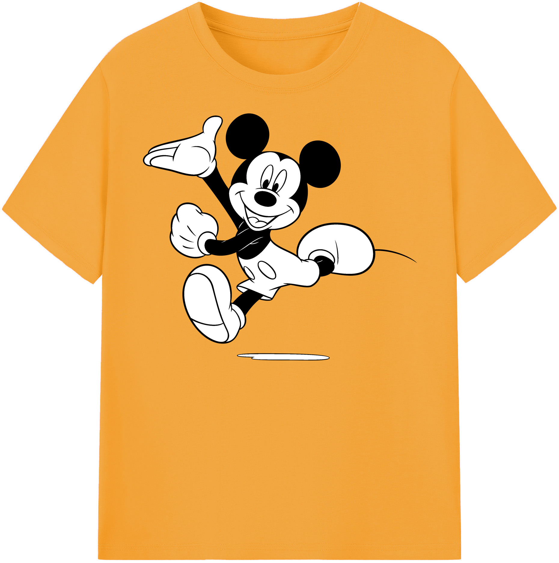 （画像用） ミッキーマウス Mickey Mouse レディースカジュアルプリントTシャツ（綿100％）