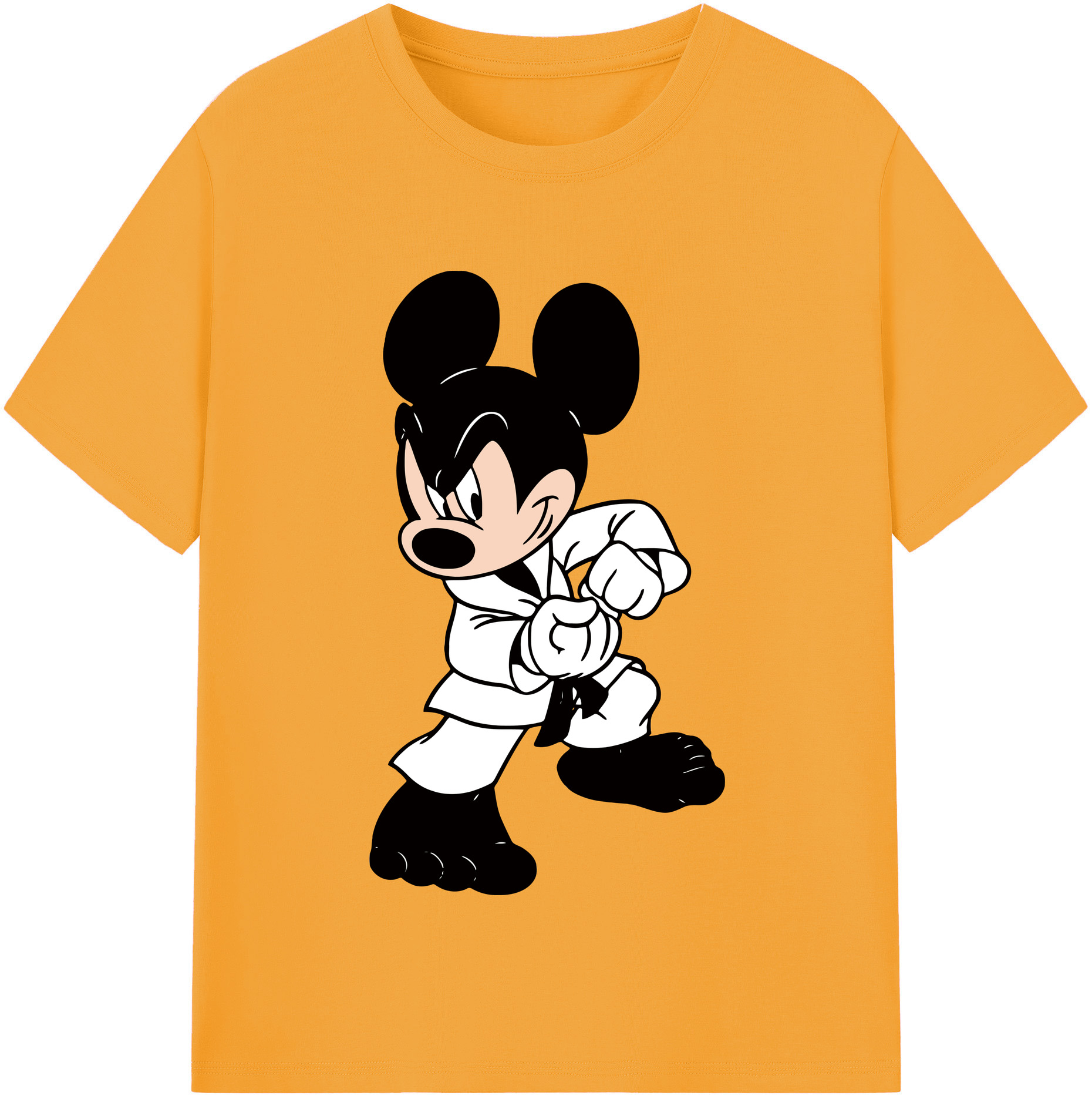 （画像用） ミッキーマウス Mickey Mouse レディースカジュアルプリントTシャツ（綿100％）