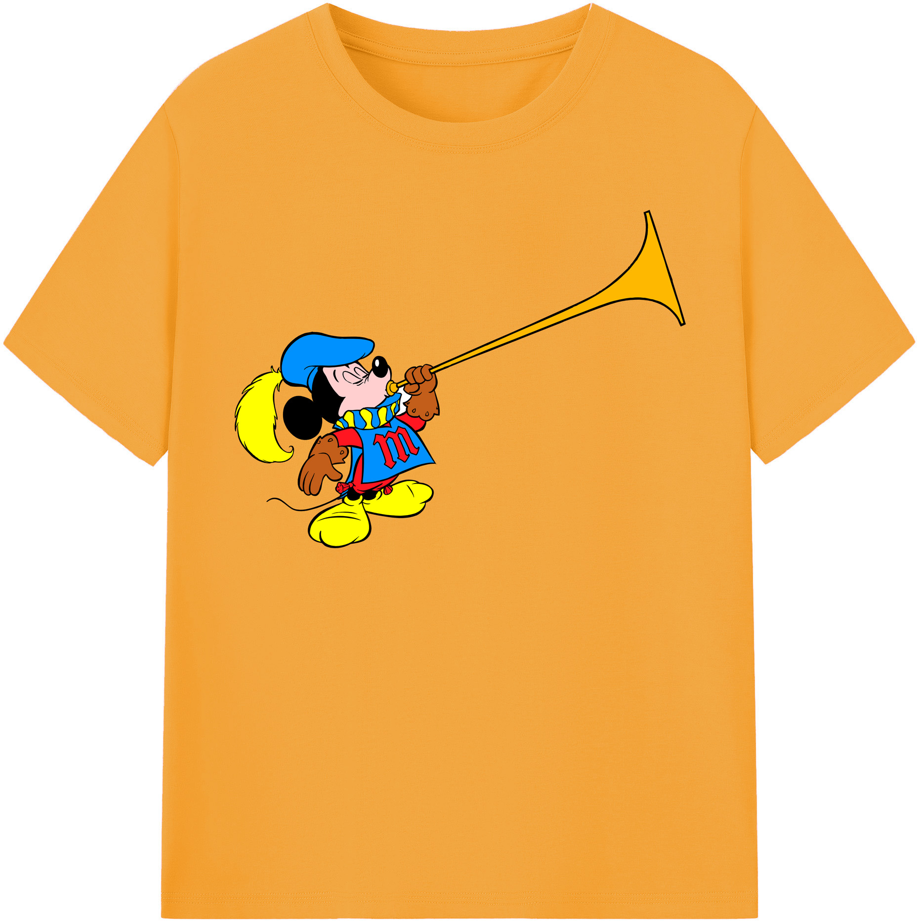 （画像用） ミッキーマウス Mickey Mouse レディースカジュアルプリントTシャツ（綿100％）