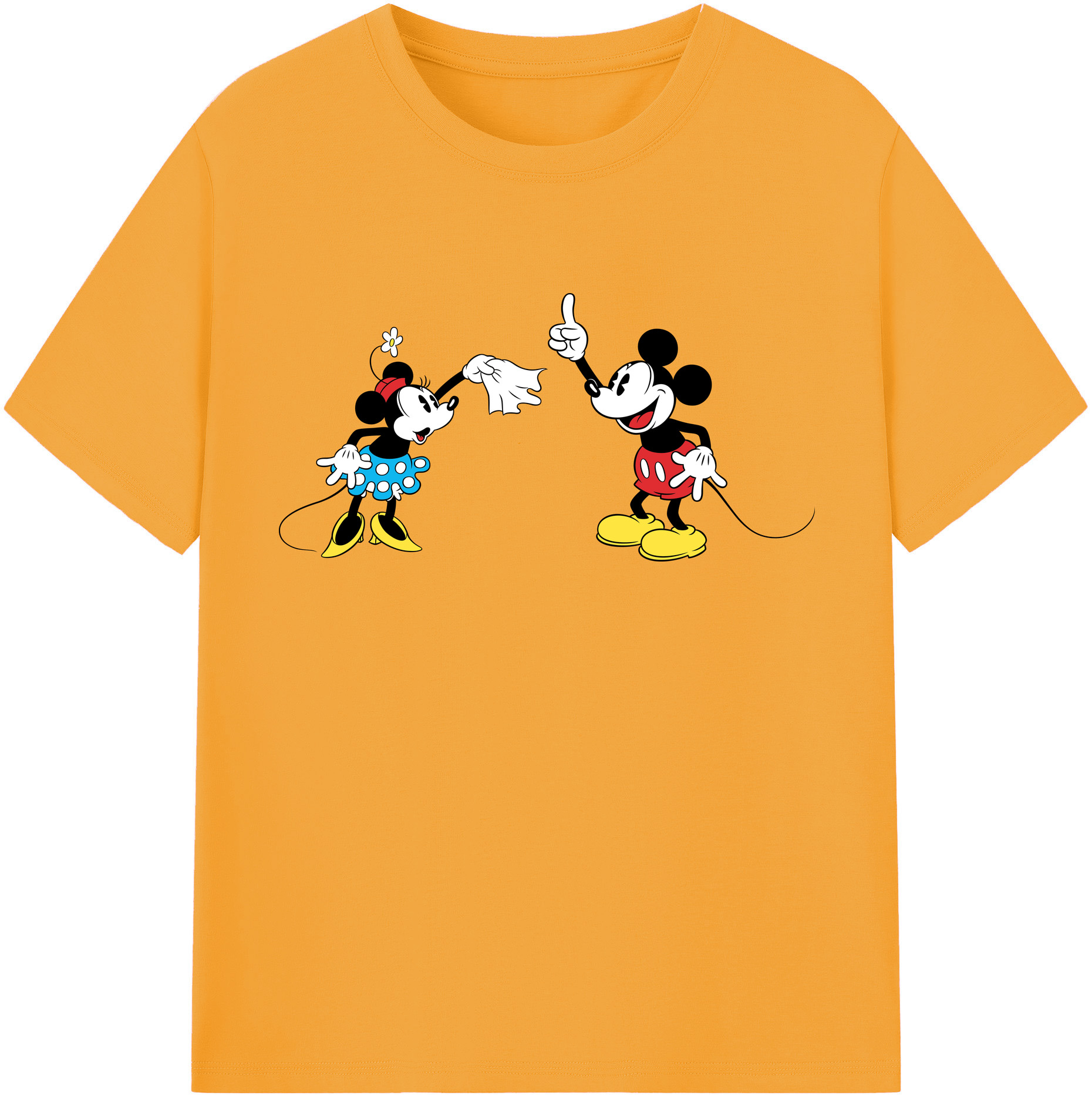 （画像用） ミッキーマウス Mickey Mouse レディースカジュアルプリントTシャツ（綿100％）