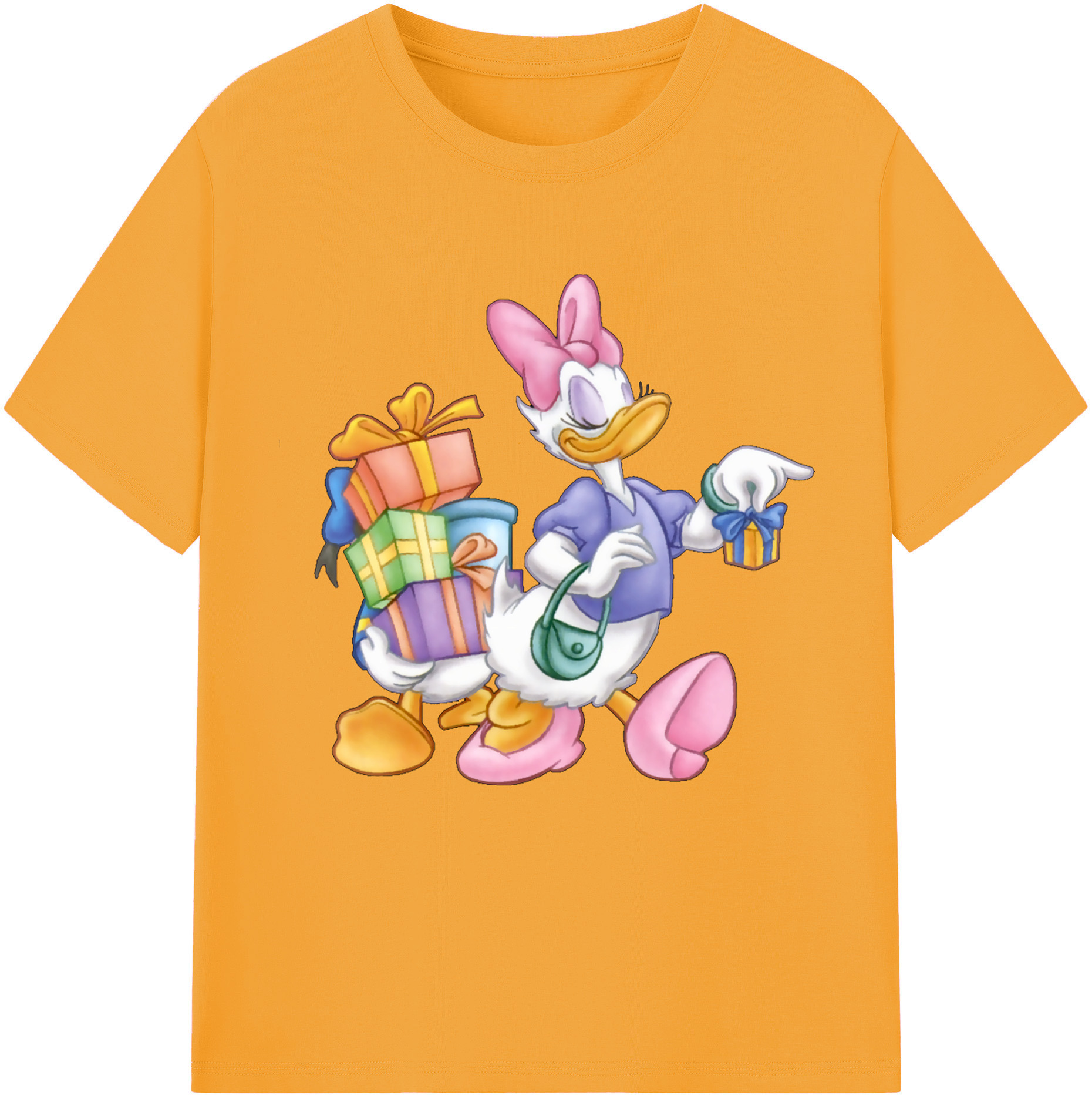 （画像用） ミッキーマウス Mickey Mouse レディースカジュアルプリントTシャツ（綿100％）