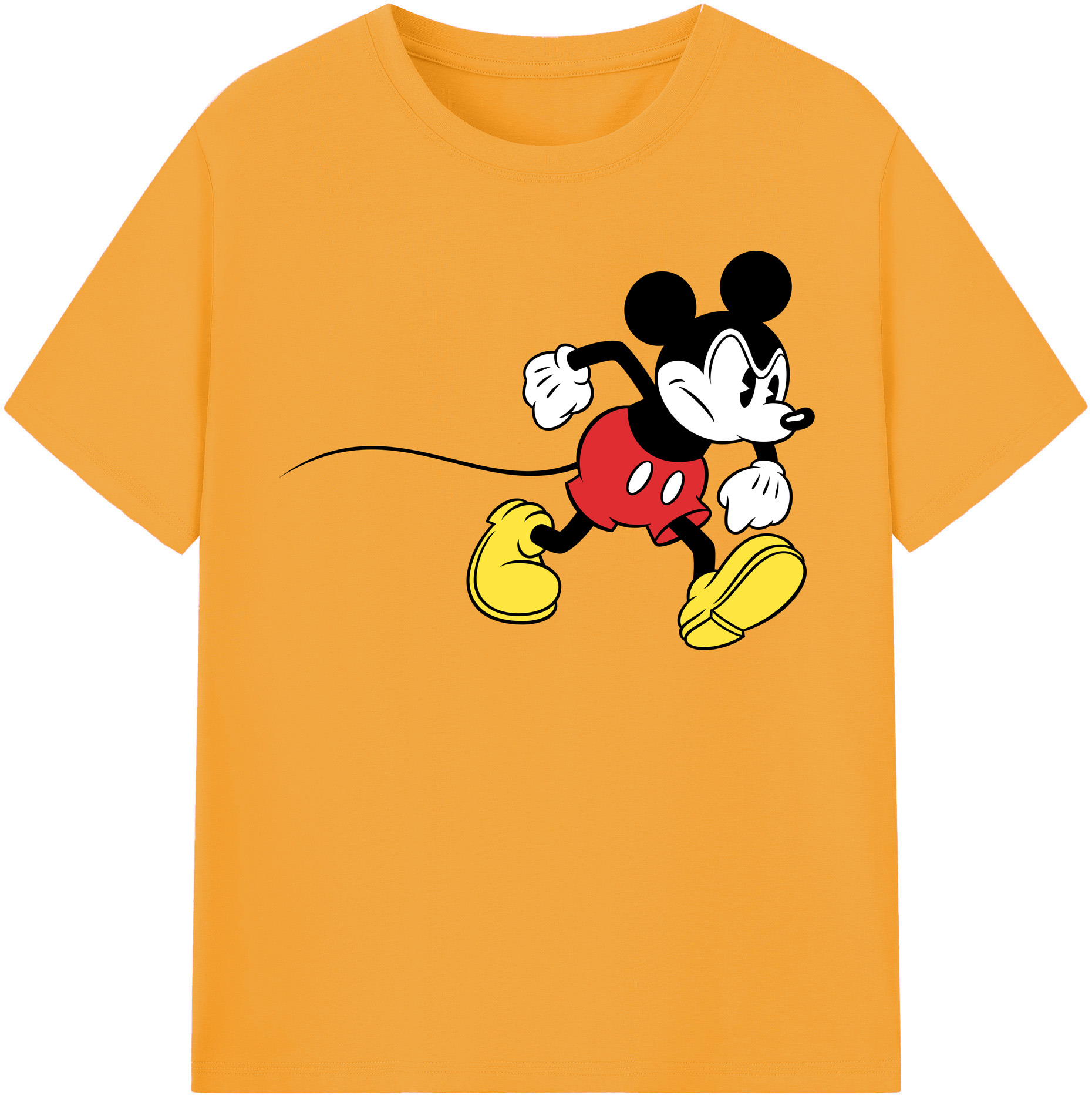 （画像用） ミッキーマウス Mickey Mouse レディースカジュアルプリントTシャツ（綿100％）