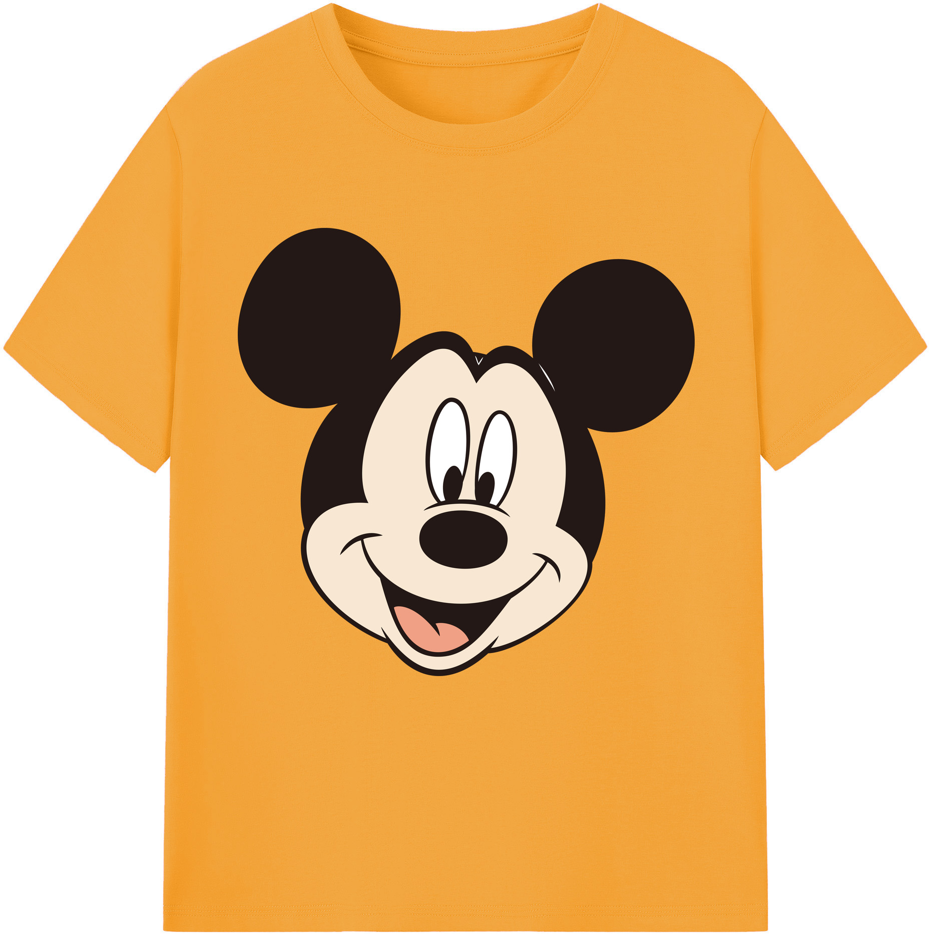 （画像用） ミッキーマウス Mickey Mouse レディースカジュアルプリントTシャツ（綿100％）
