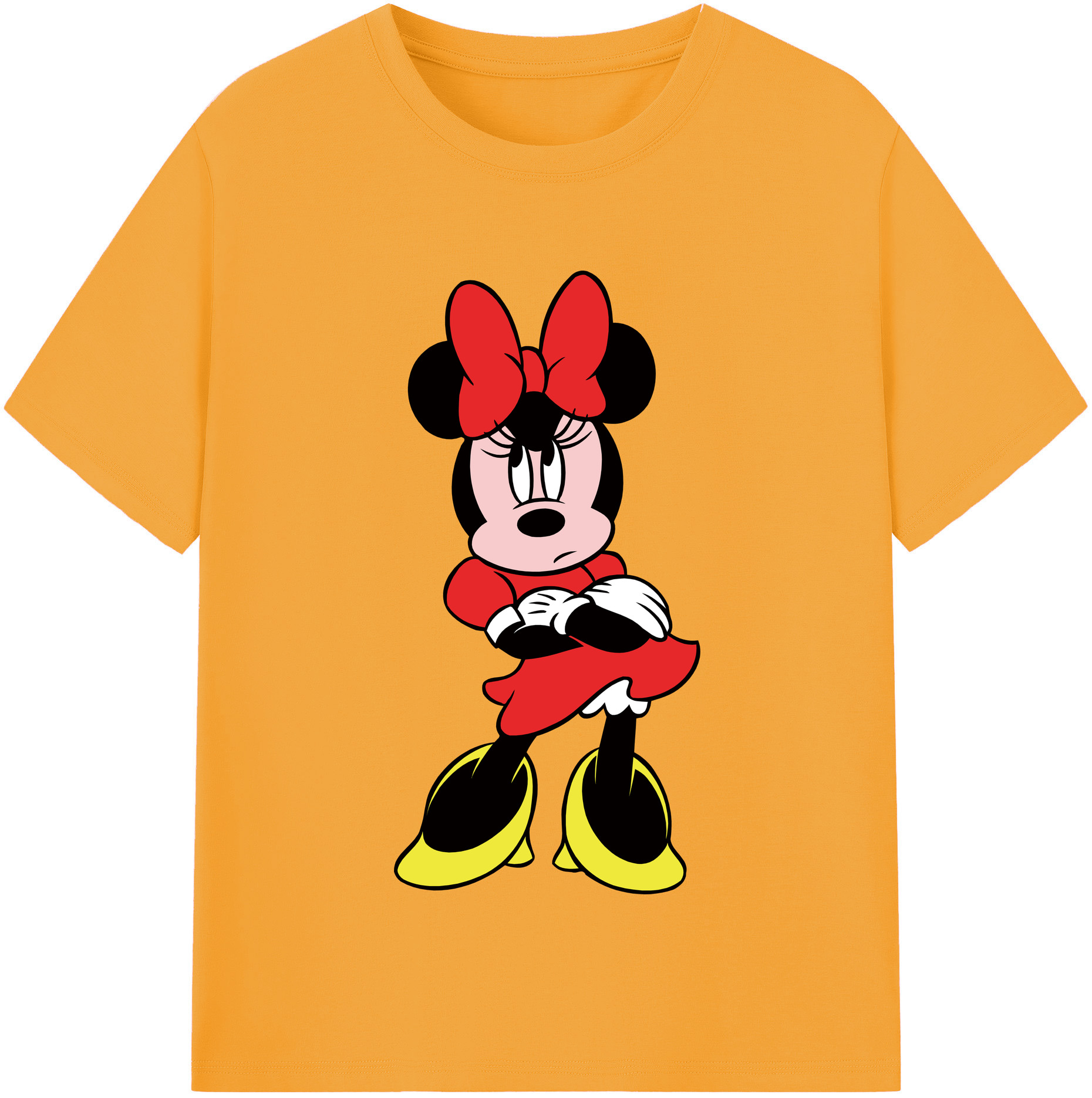 （画像用） ミッキーマウス Mickey Mouse レディースカジュアルプリントTシャツ（綿100％）