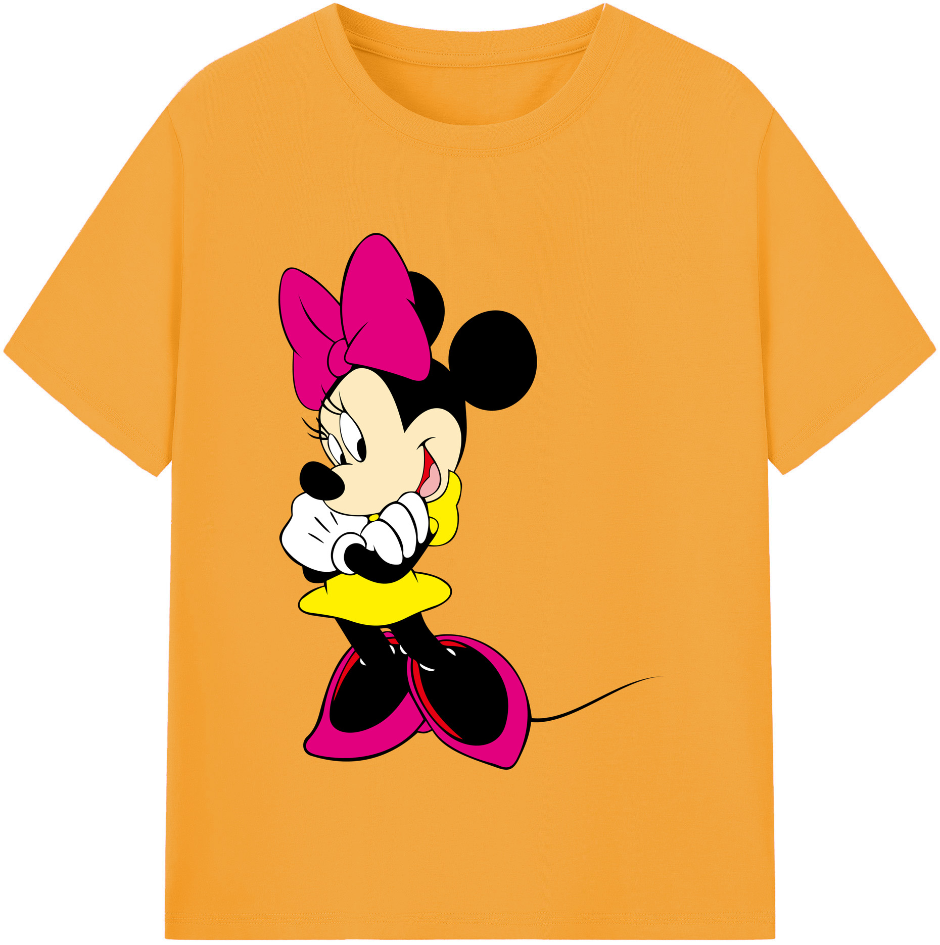 （画像用） ミッキーマウス Mickey Mouse レディースカジュアルプリントTシャツ（綿100％）