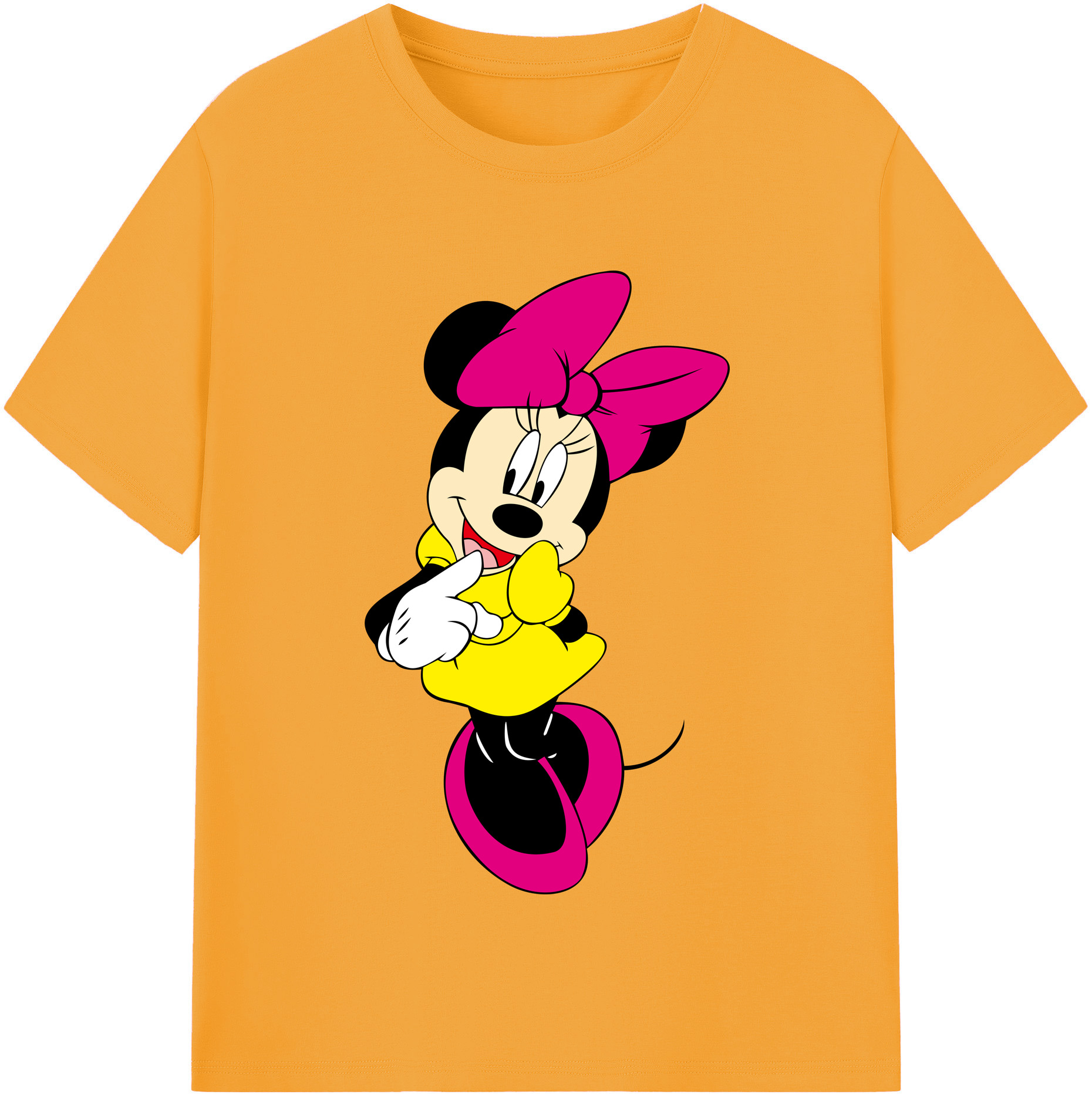（画像用） ミッキーマウス Mickey Mouse レディースカジュアルプリントTシャツ（綿100％）