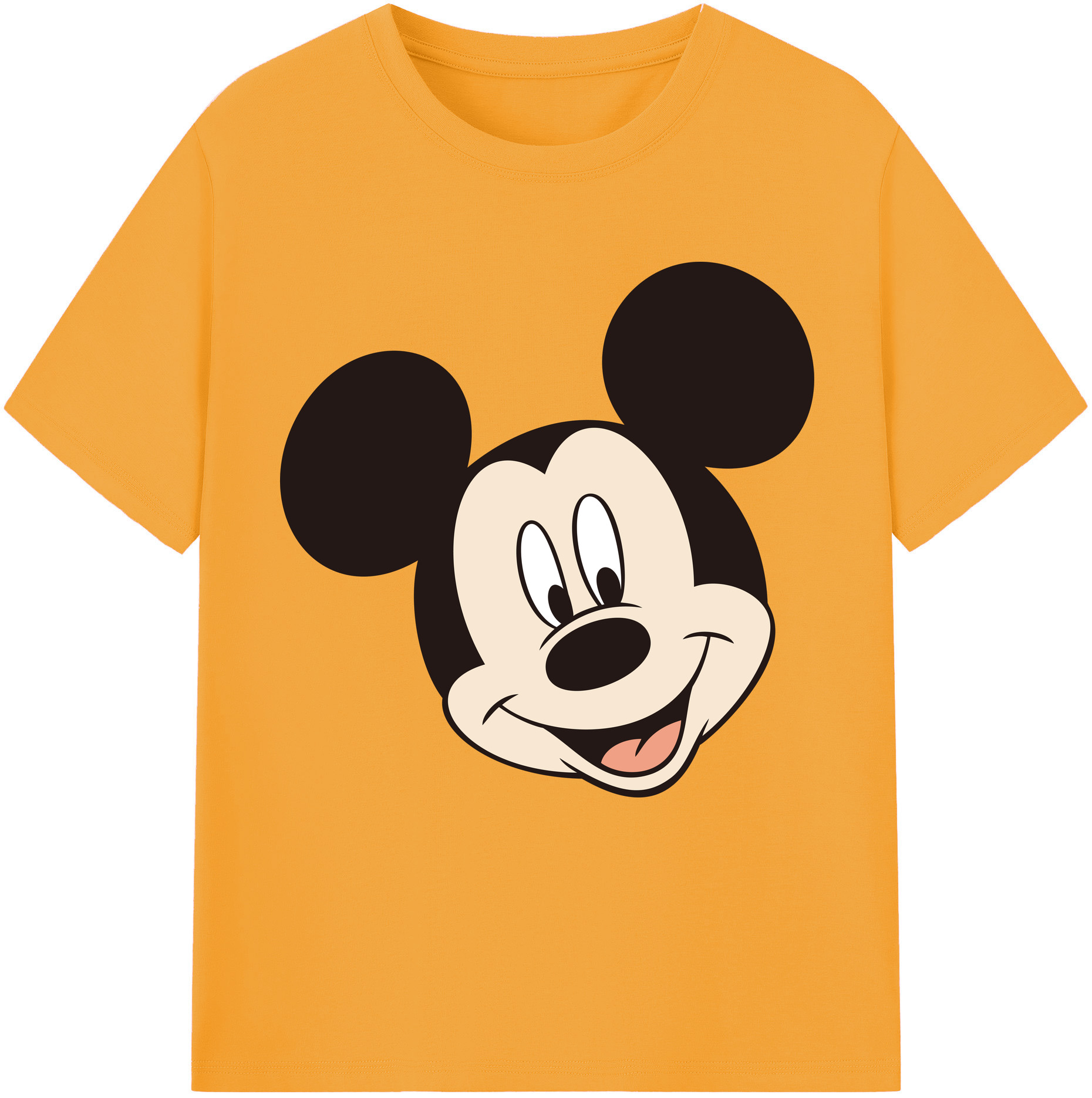 （画像用） ミッキーマウス Mickey Mouse レディースカジュアルプリントTシャツ（綿100％）