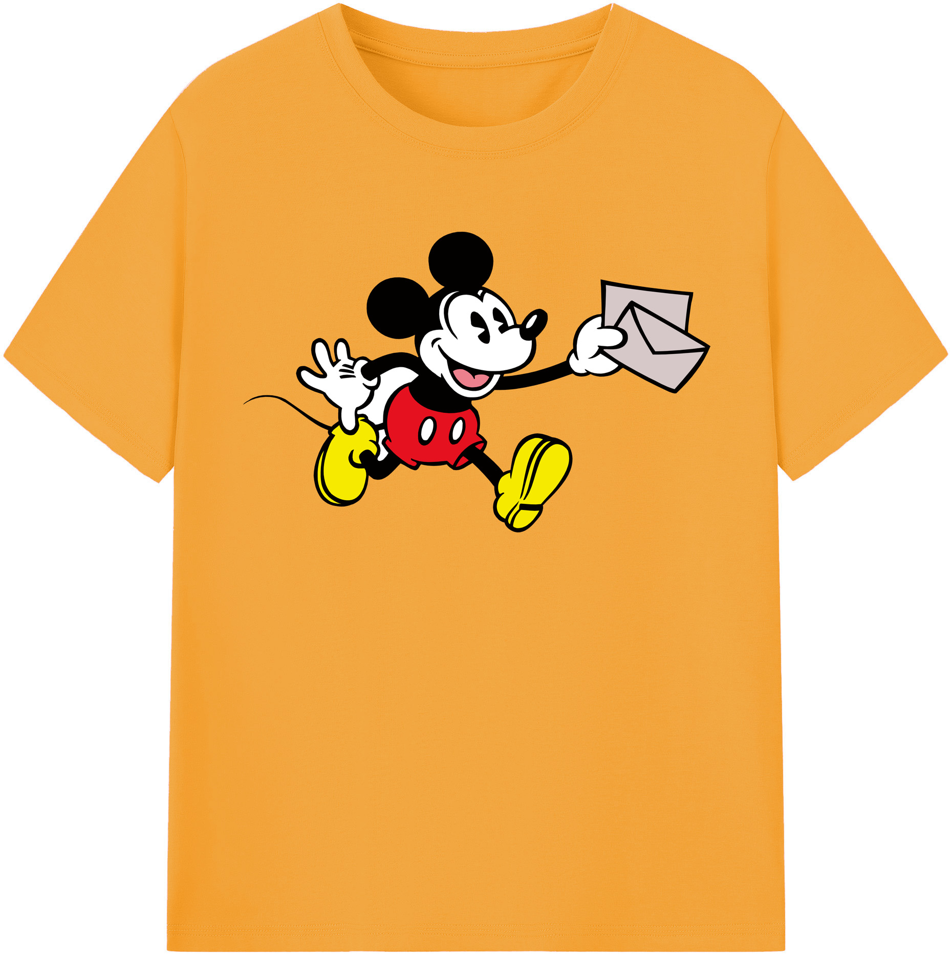 （画像用） ミッキーマウス Mickey Mouse レディースカジュアルプリントTシャツ（綿100％）